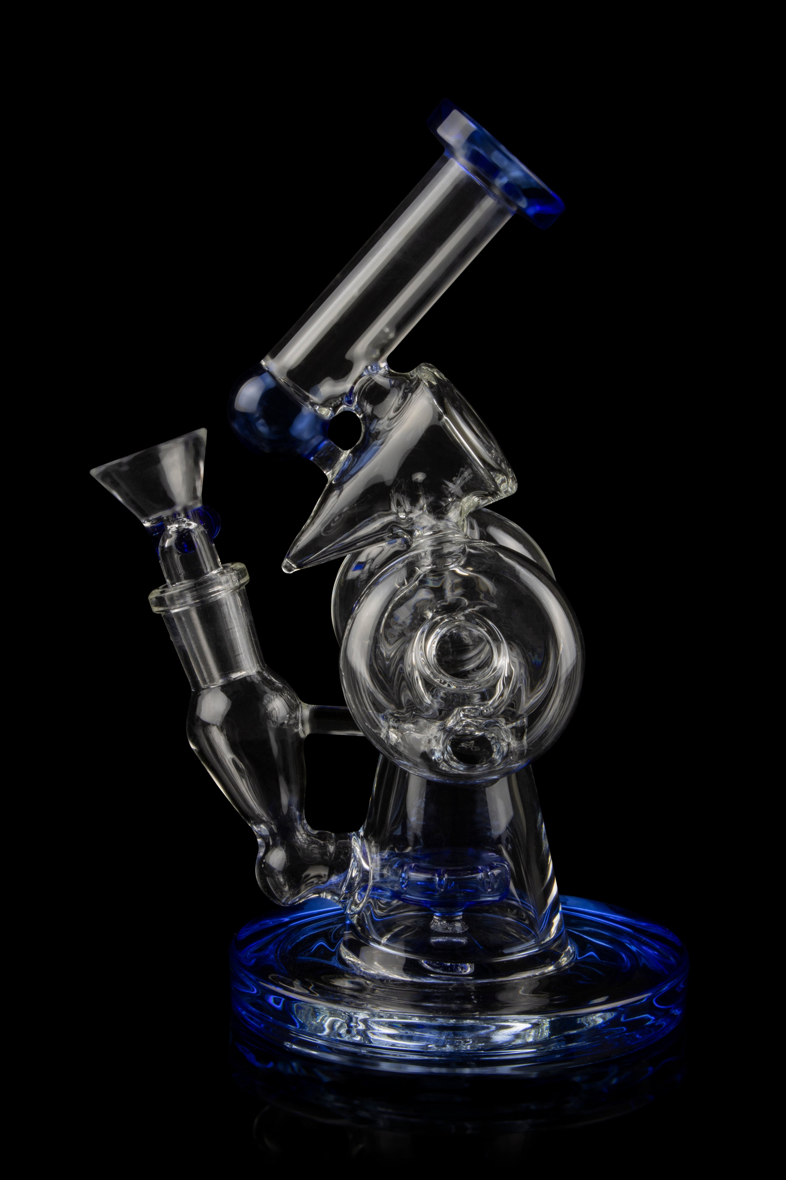 Valiant Hourglass Base Bent Neck Water Pipe - Stylish Smoking Companion