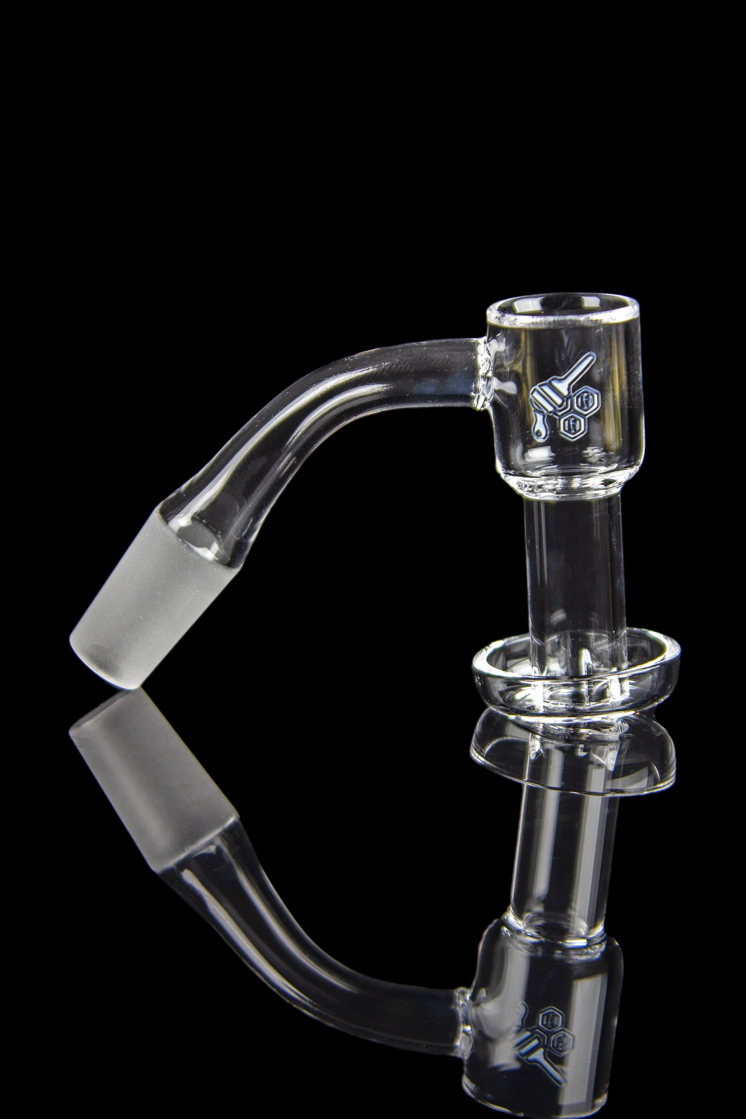 Honeybee Herb's Stunning Honeysuckle Bevel Quartz Banger - Yellow Line