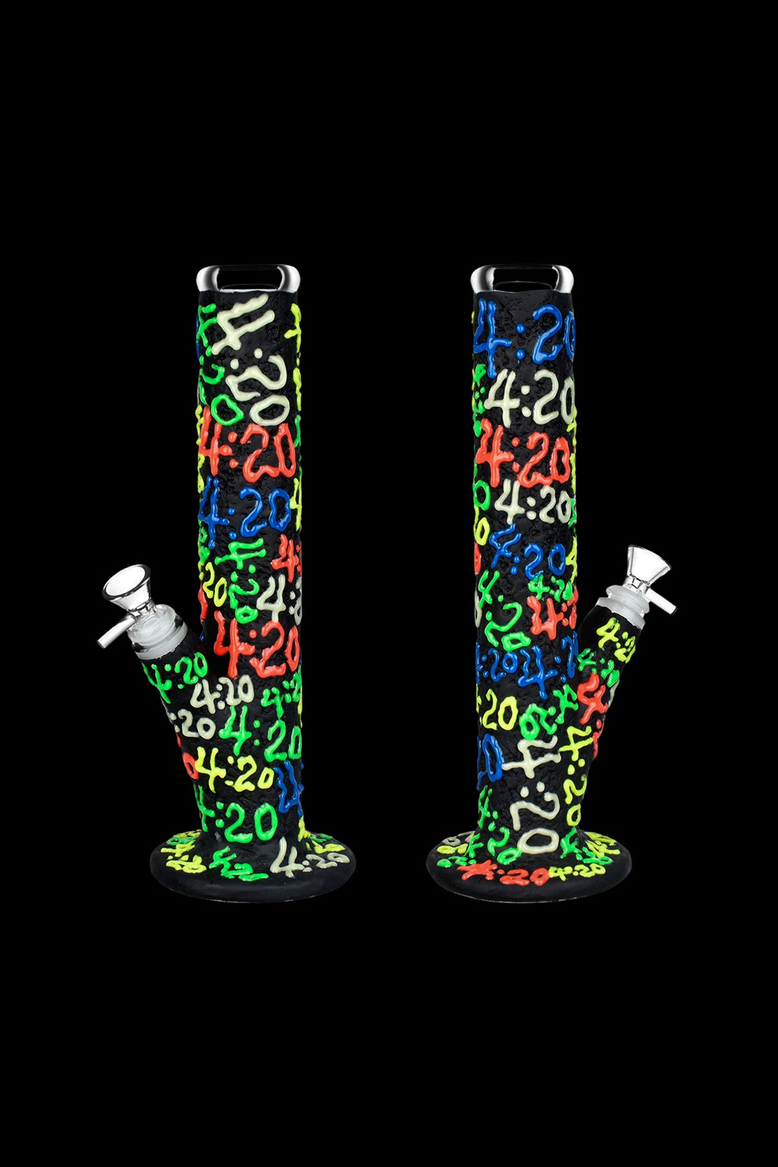 Illuminate Your Sessions! 420 Everywhere Glow - in - the - Dark Straight Tube Water Pipe