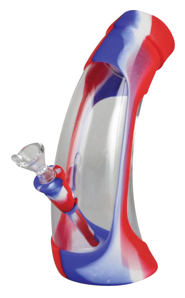 Stunning Horn Glass Silicone Water Pipe - Elevate Your Smoking Experience!