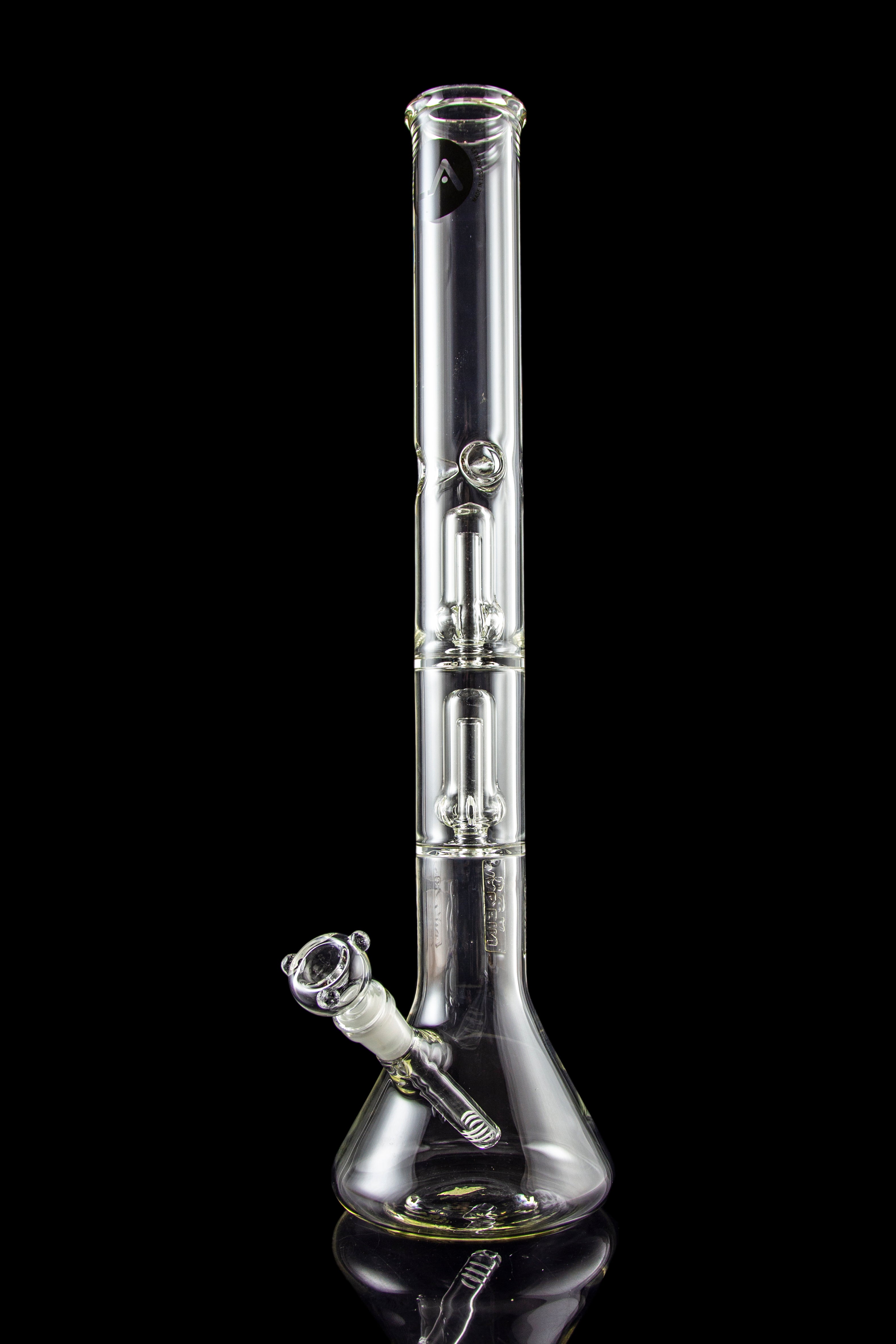 LA Pipes 5mm Thick Beaker Water Pipe with Showerhead Perc - Enjoy Super Smooth Hits!