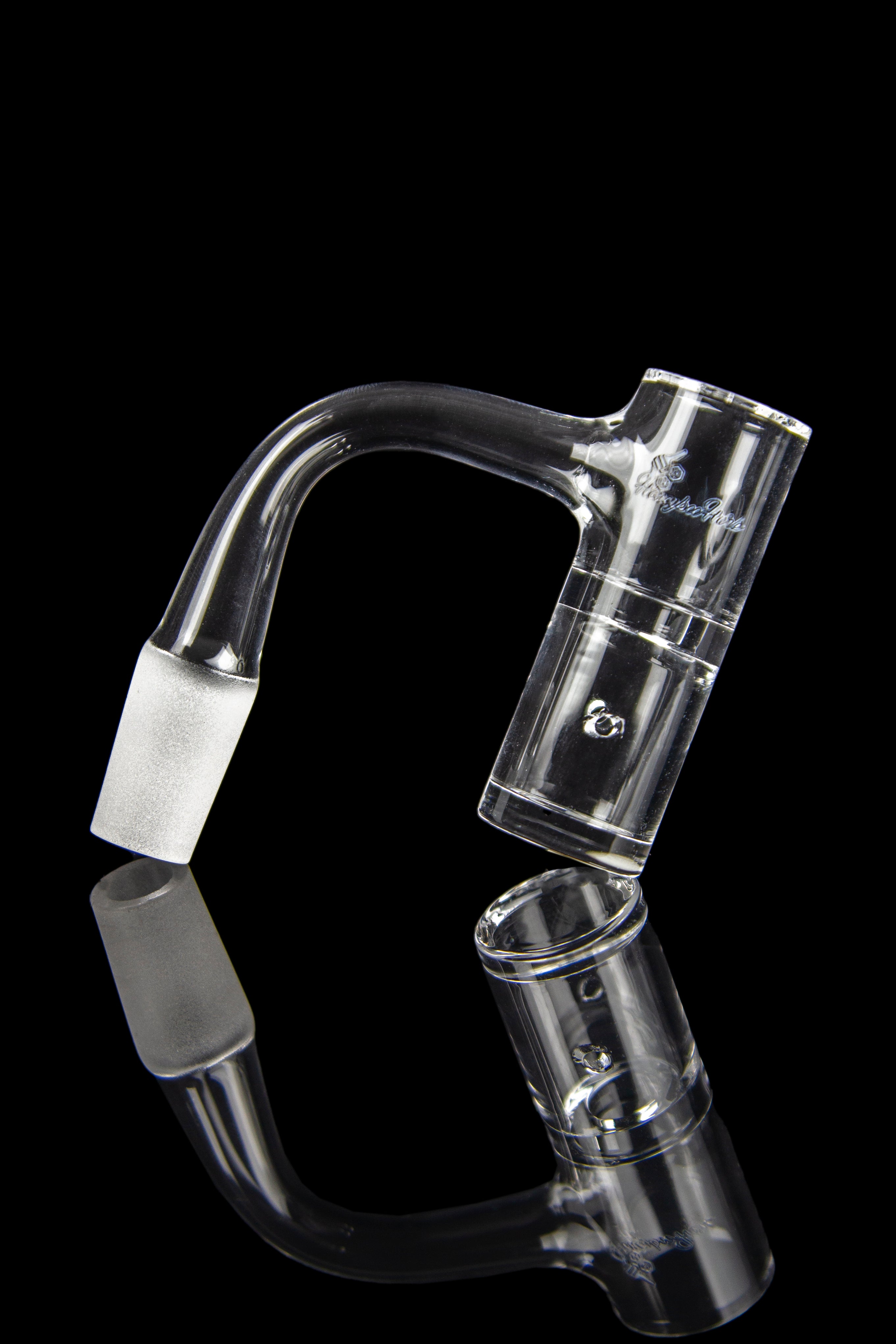 Honeybee Herb Honey Well Quartz Banger - Sleek Black Line