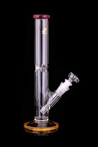 Envy 12-Inch Straight Tube Glass Piece with Stunning Colored Accents