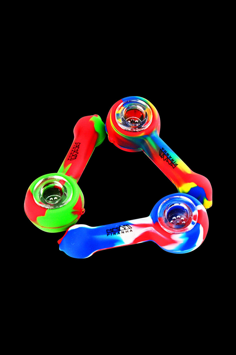 Piranha Silicone Hand Pipe with Premium Glass Bowl