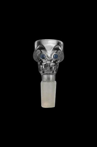 Stunning Crystal Skull Herb Slide with 14.5mm Male Joint