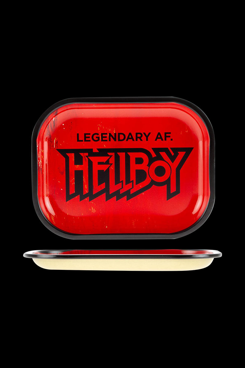 Hellboy Red & Black Aluminum Rolling Tray - A Legendary Smoking Essential