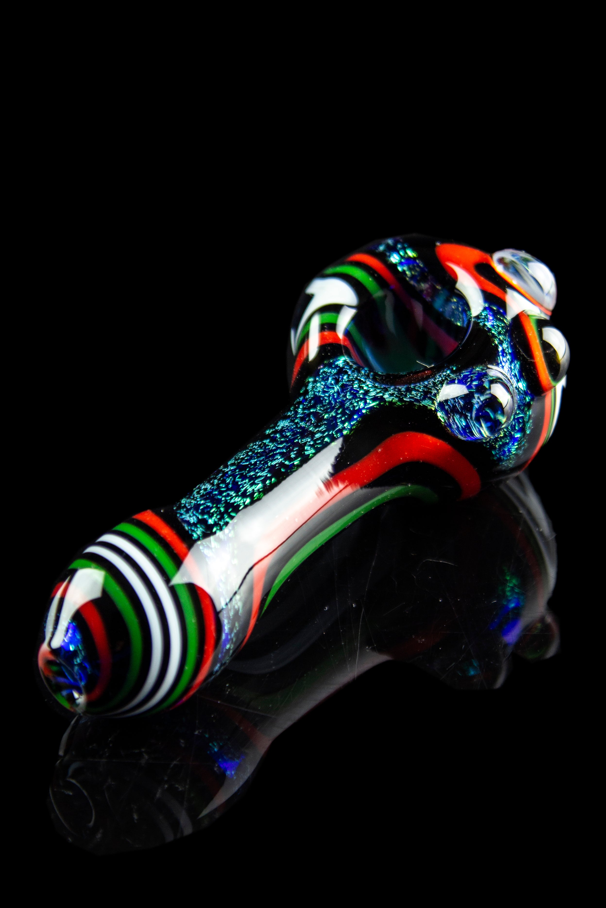Pulsar Outer Space Dichro Swirl Spoon Pipe - A Cosmic Delight