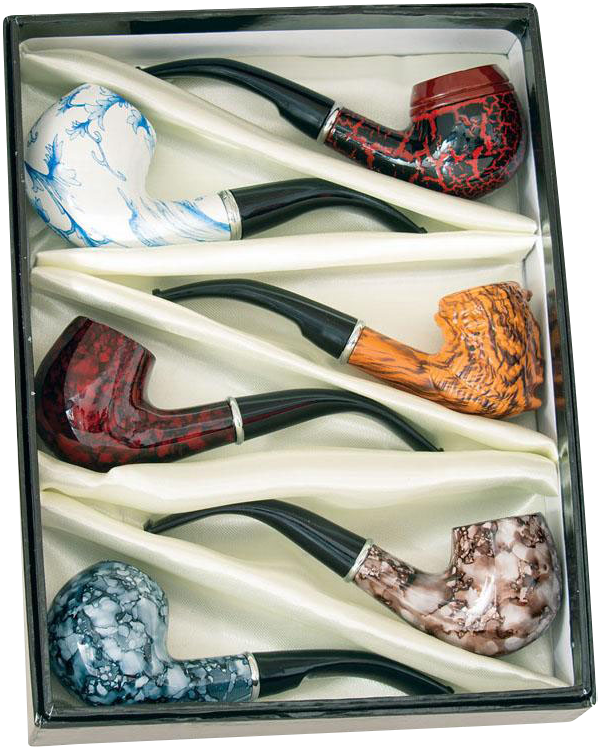 Fujima 6-Pack Exquisite Tobacco Pipes