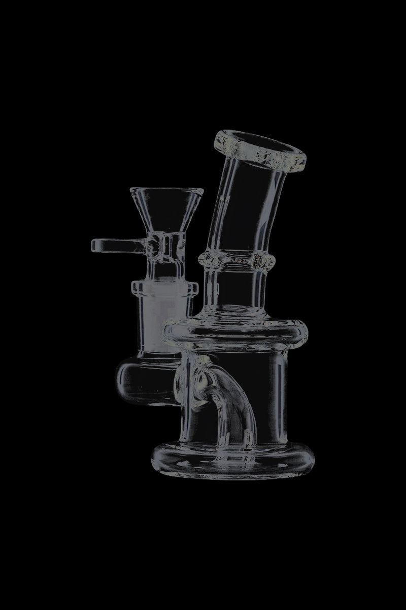 Stylish 4-Inch Glass Bubbler with Inline Perc