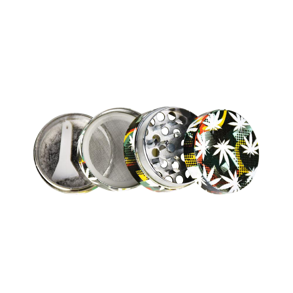 Hemp Leaves 4-Piece Grinder - 12 Pack: Perfect for Ents on the Go!