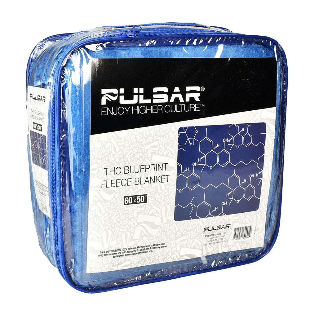 Pulsar's THC Blueprint Fleece Throw Blanket - A Science Lover's Dream