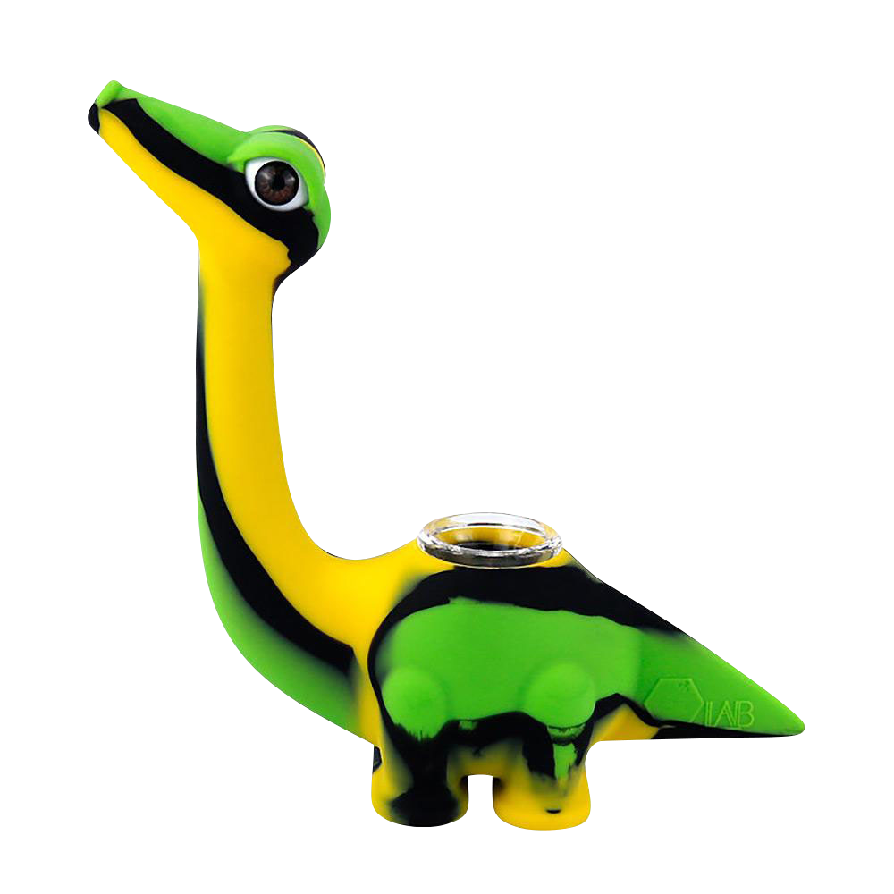 Awesome Dinosaur Silicone Hand Pipe with Glass Bowl