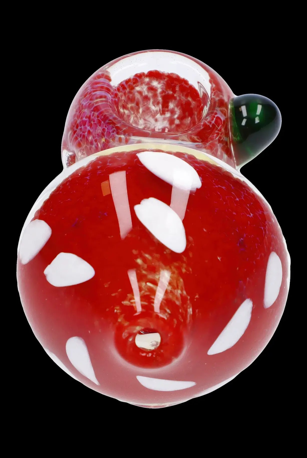 Exquisite Mushroom Frit Spoon Pipe - 4.5 inches