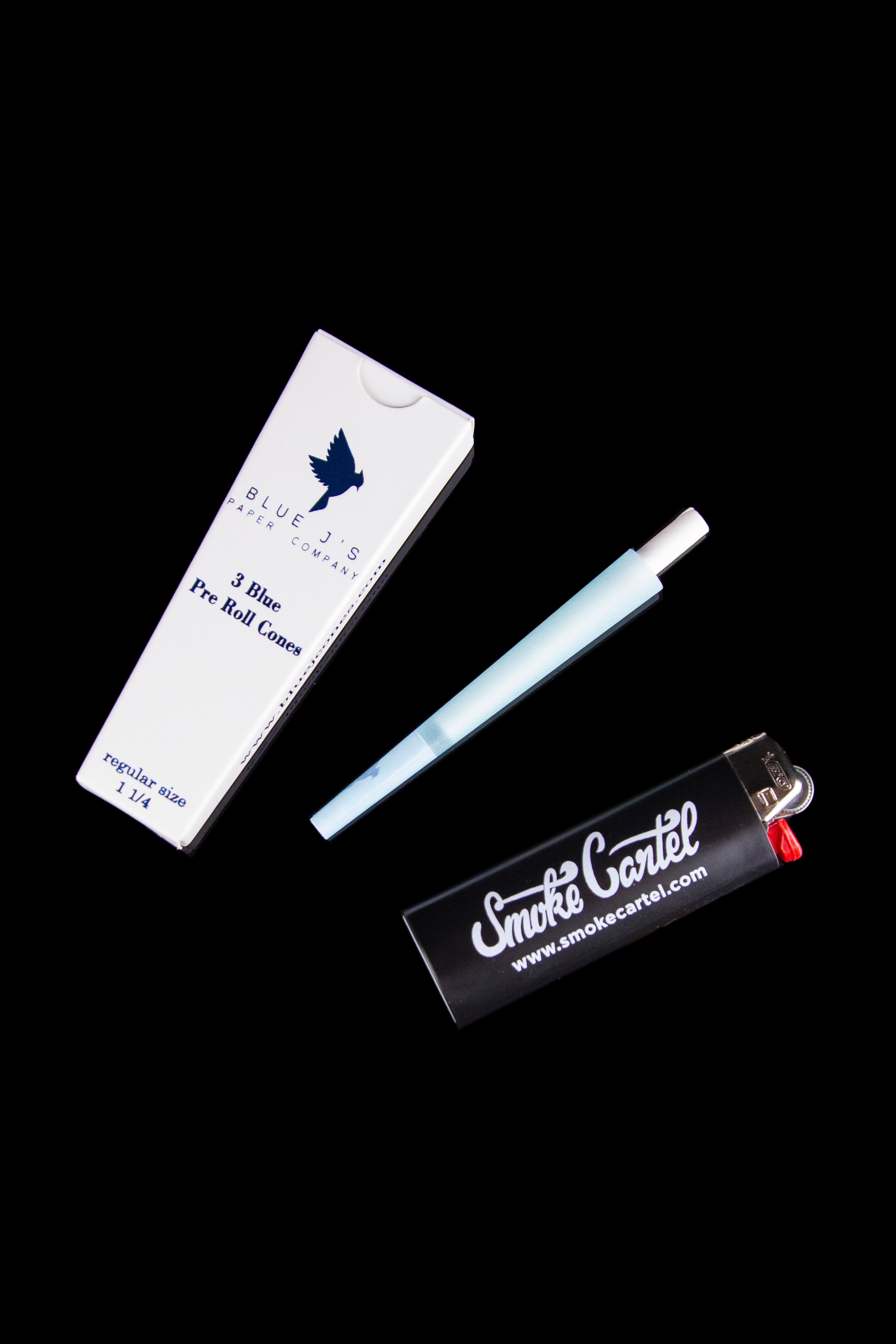 Blue J's Pre-Rolled Cones - Choose 3-Pack or 24-Pack Display Box!