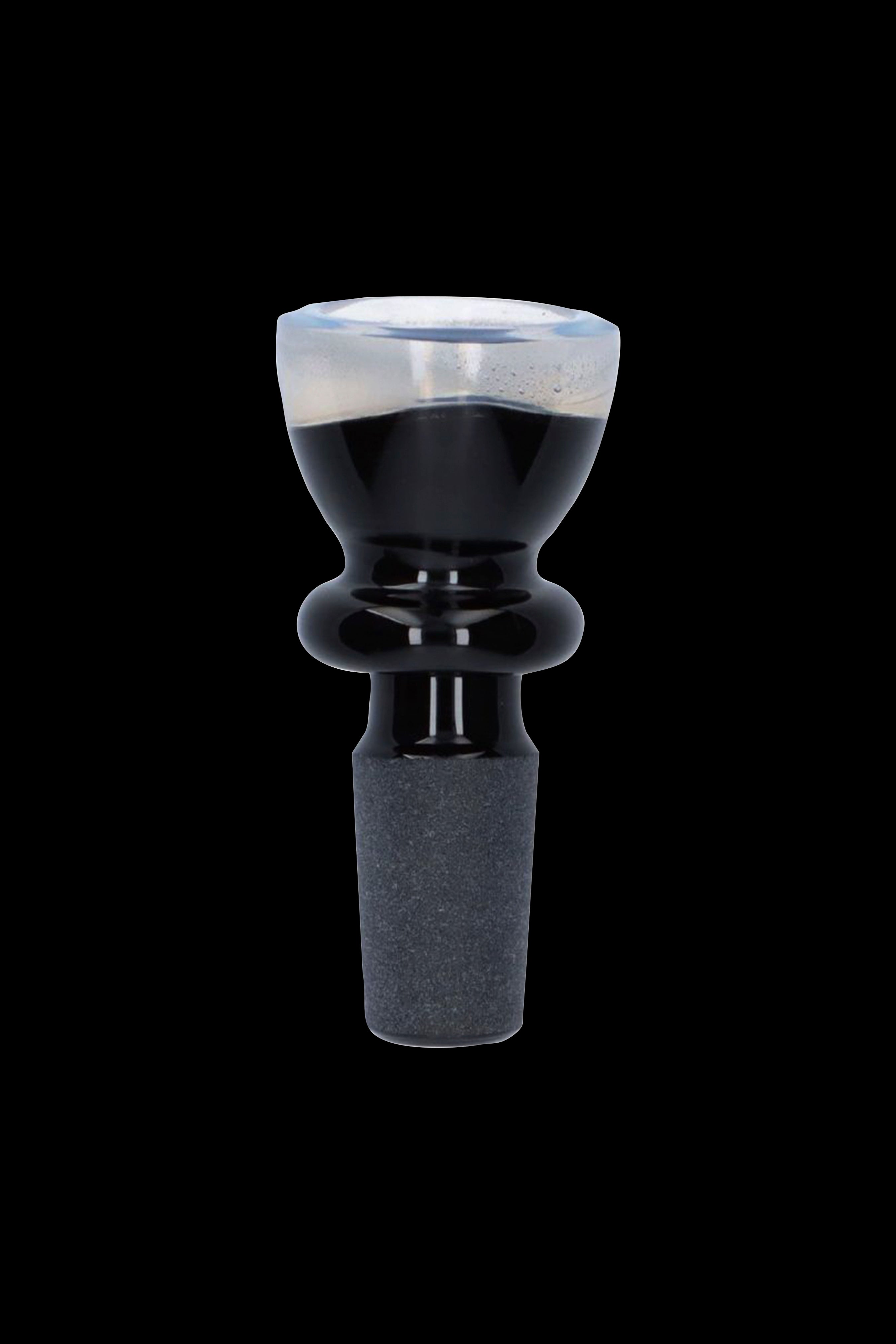Stunning Black Bong Bowl with Vibrant Colored Ring