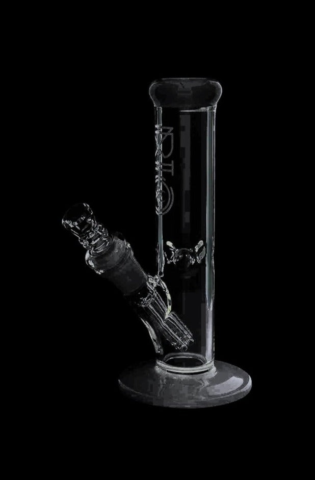 Bio Hazard Glass Straight Ice Bong with Stunning Color Accents