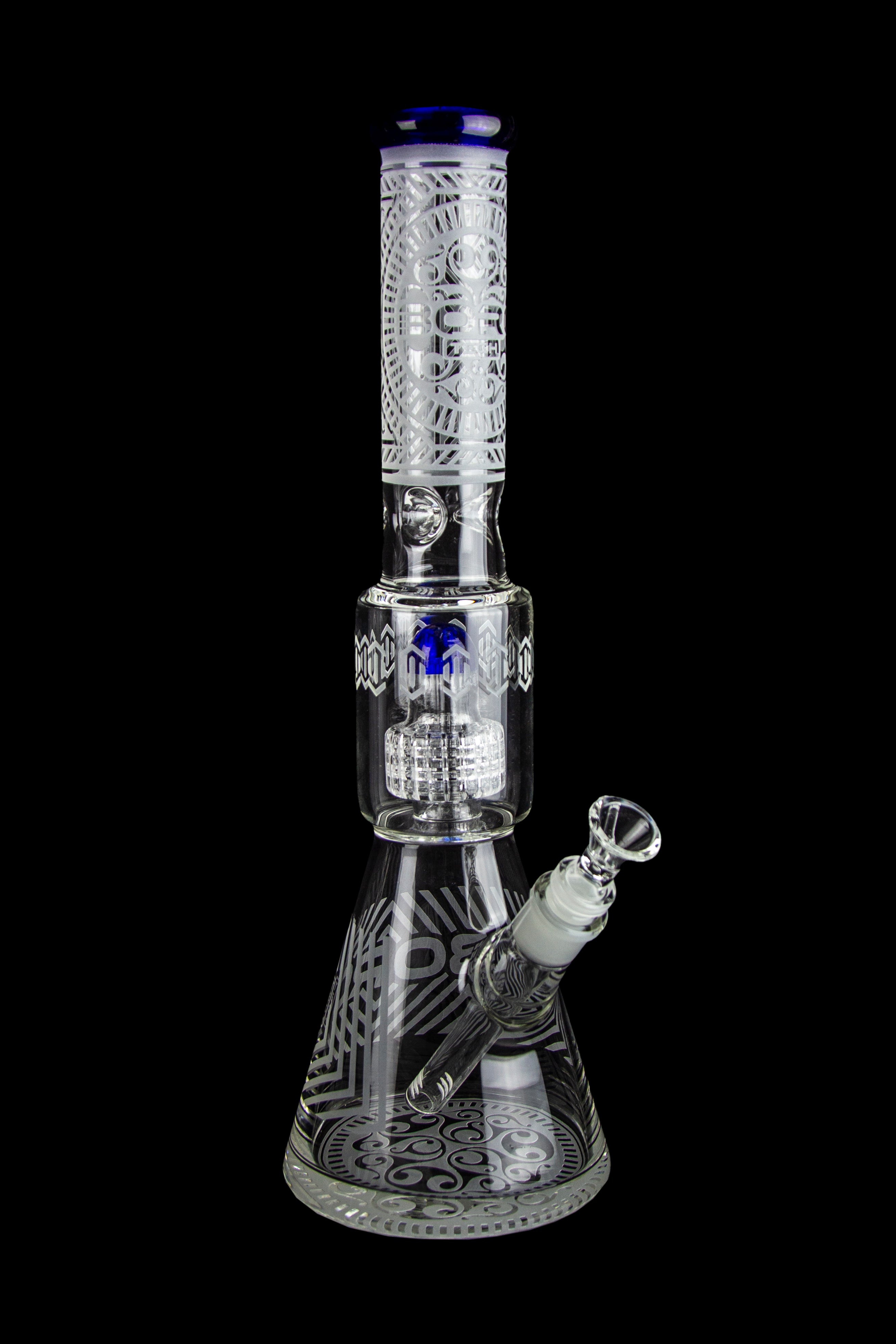 BoroTech's Stunning Sandblasted Matrix Perc Beaker Bong