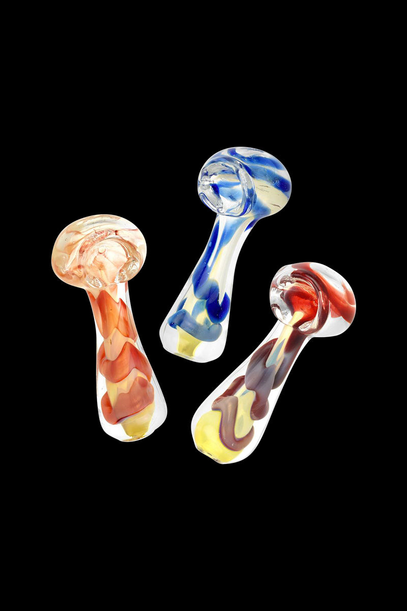 Stunning Fumed Jumbo Swirl Spoon Pipe