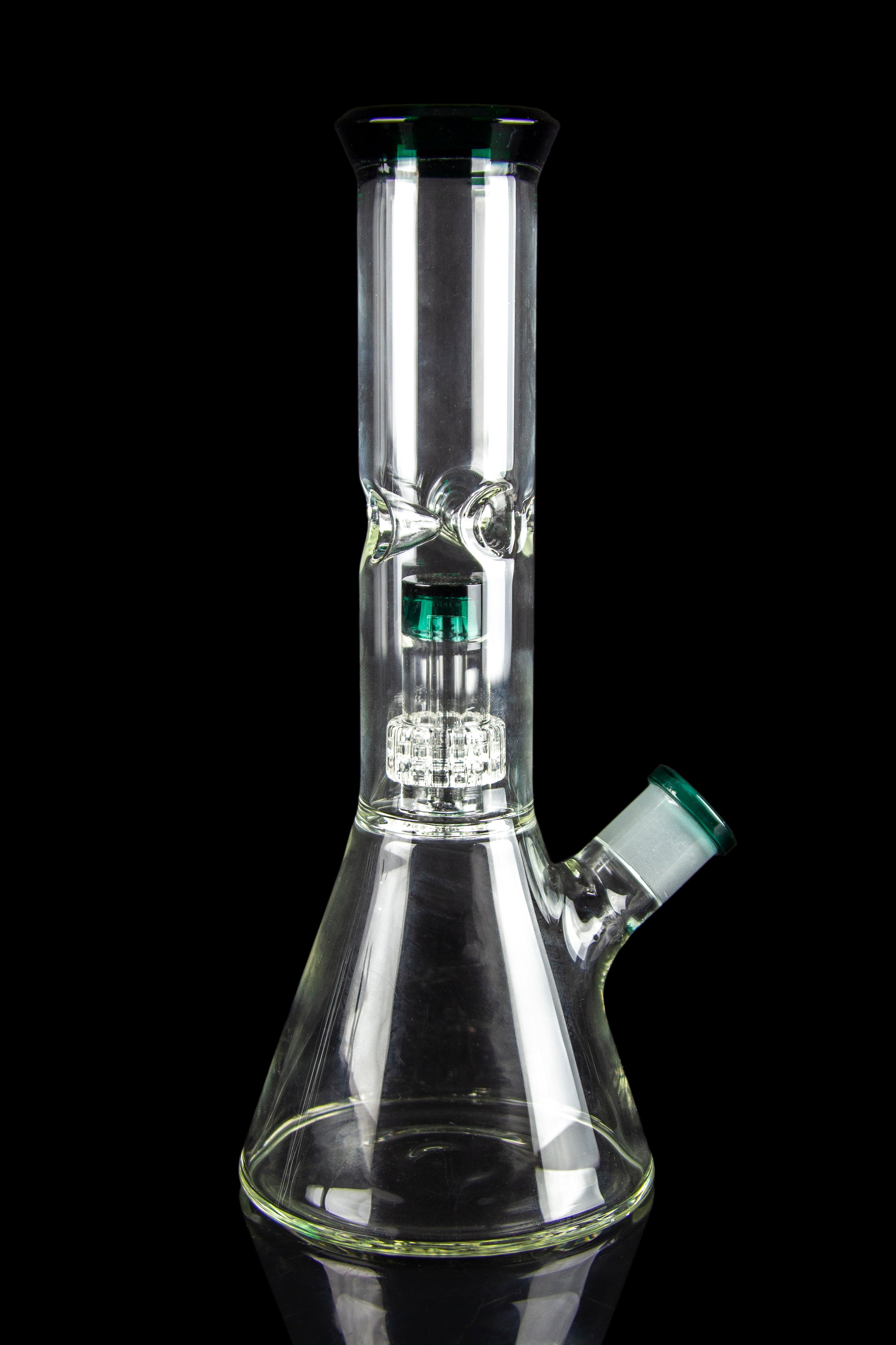 Stunning Glass Beaker Ice Bong with Drum Percolator - Party Essential!