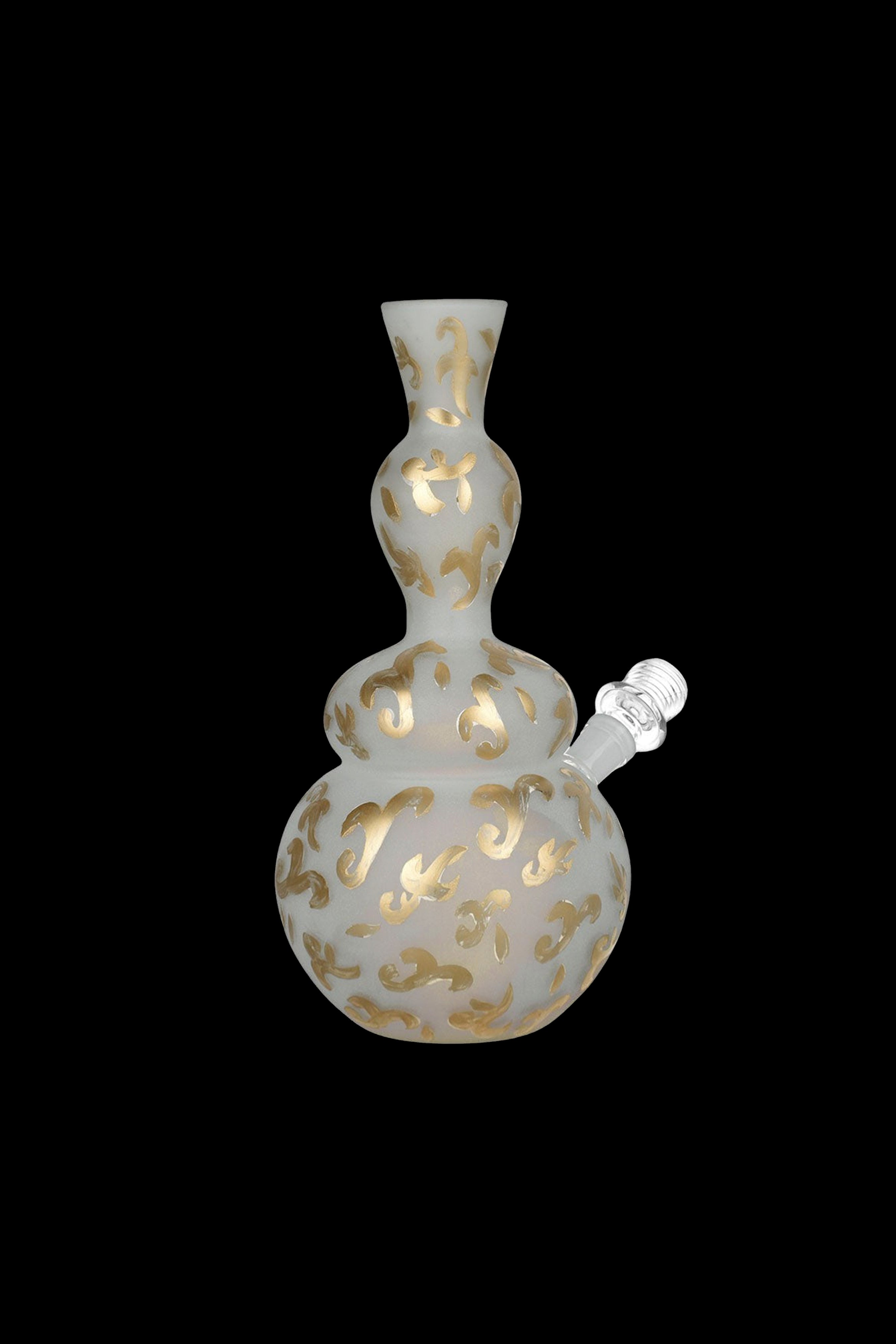 Enchanting Fleur - de - lis Frosted Soft Glass Water Pipe