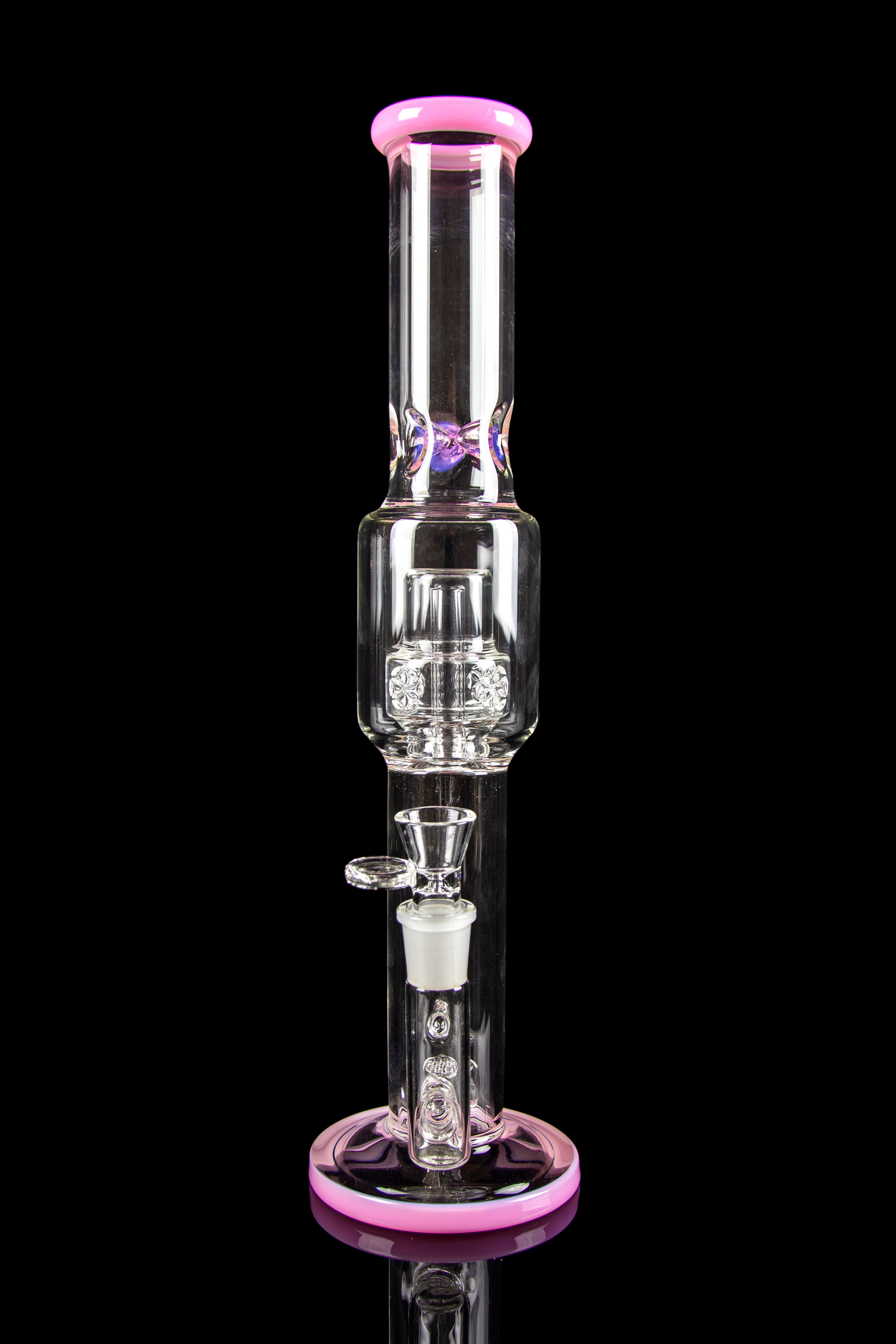 Calibear Tree of Life Straight Tube Water Pipe - A Timeless Smoking Companion