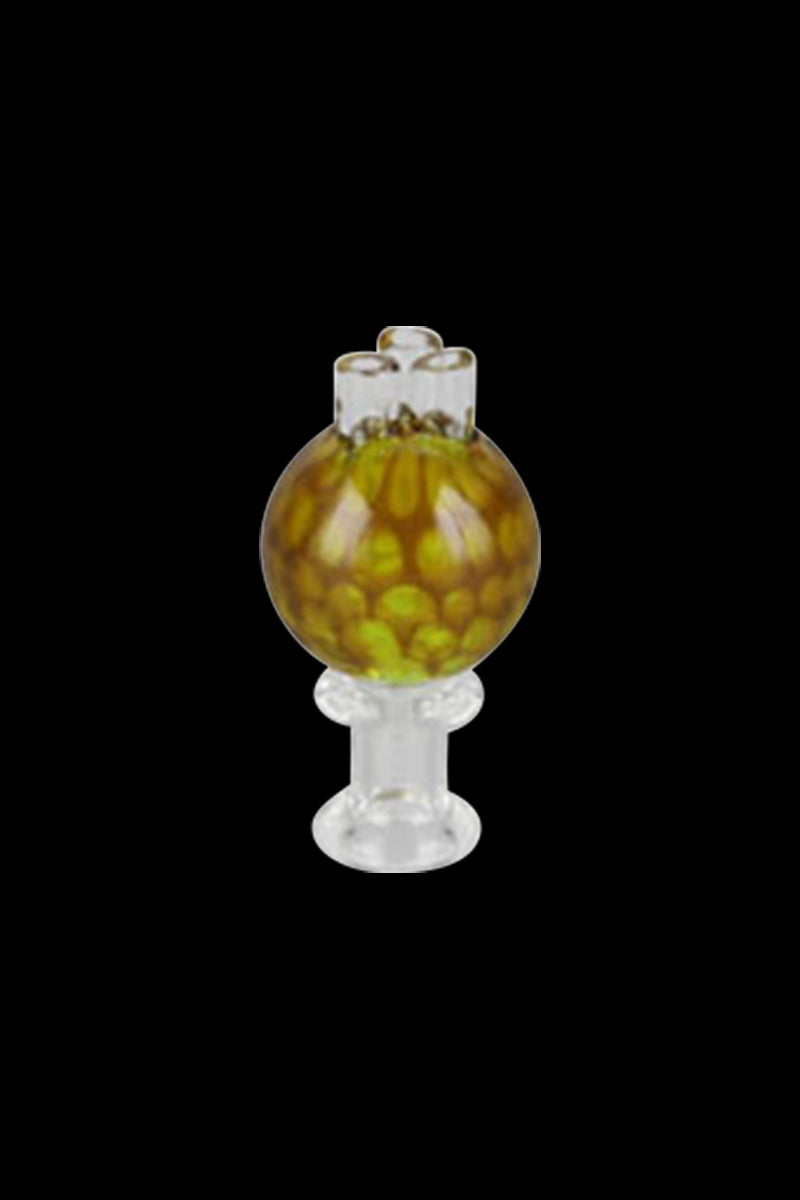 Colorful Honeycomb Triple Stem Bubble Carb Cap - Elevate Your Dabbing!