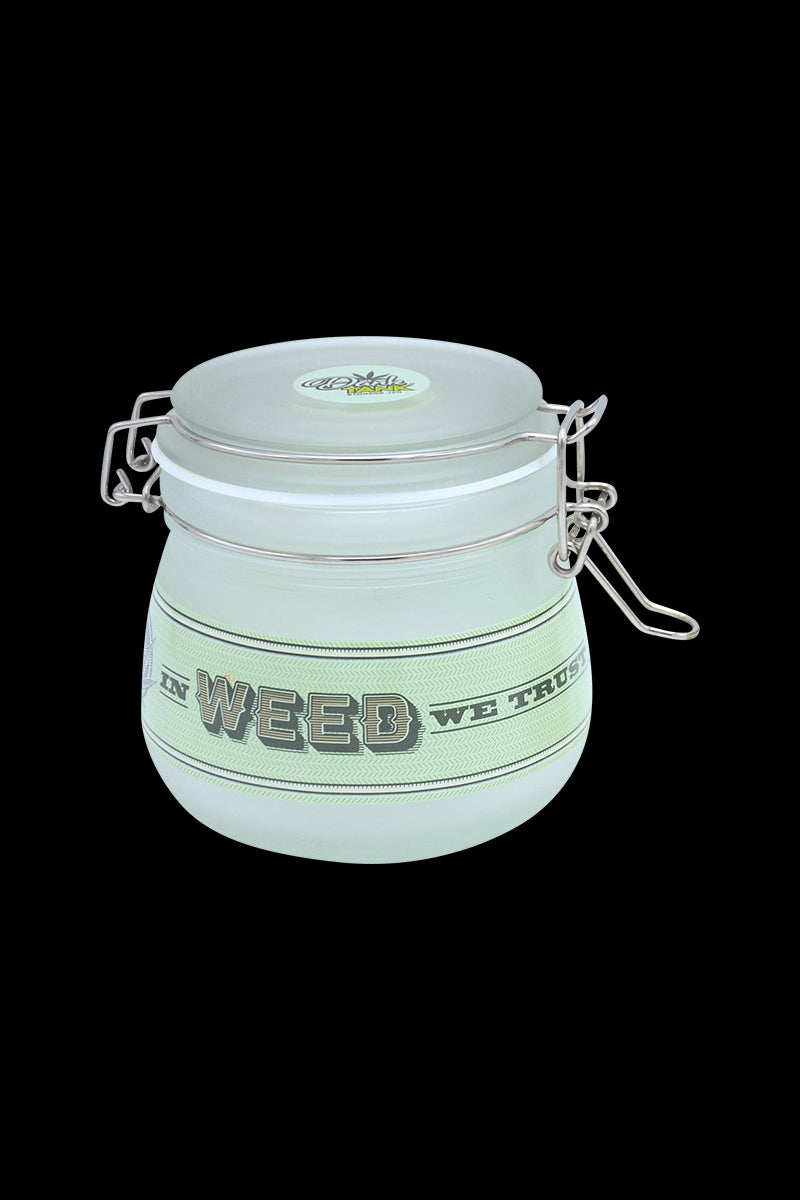 Fujima Frosted Glass Storage Jar - In Weed We Trust