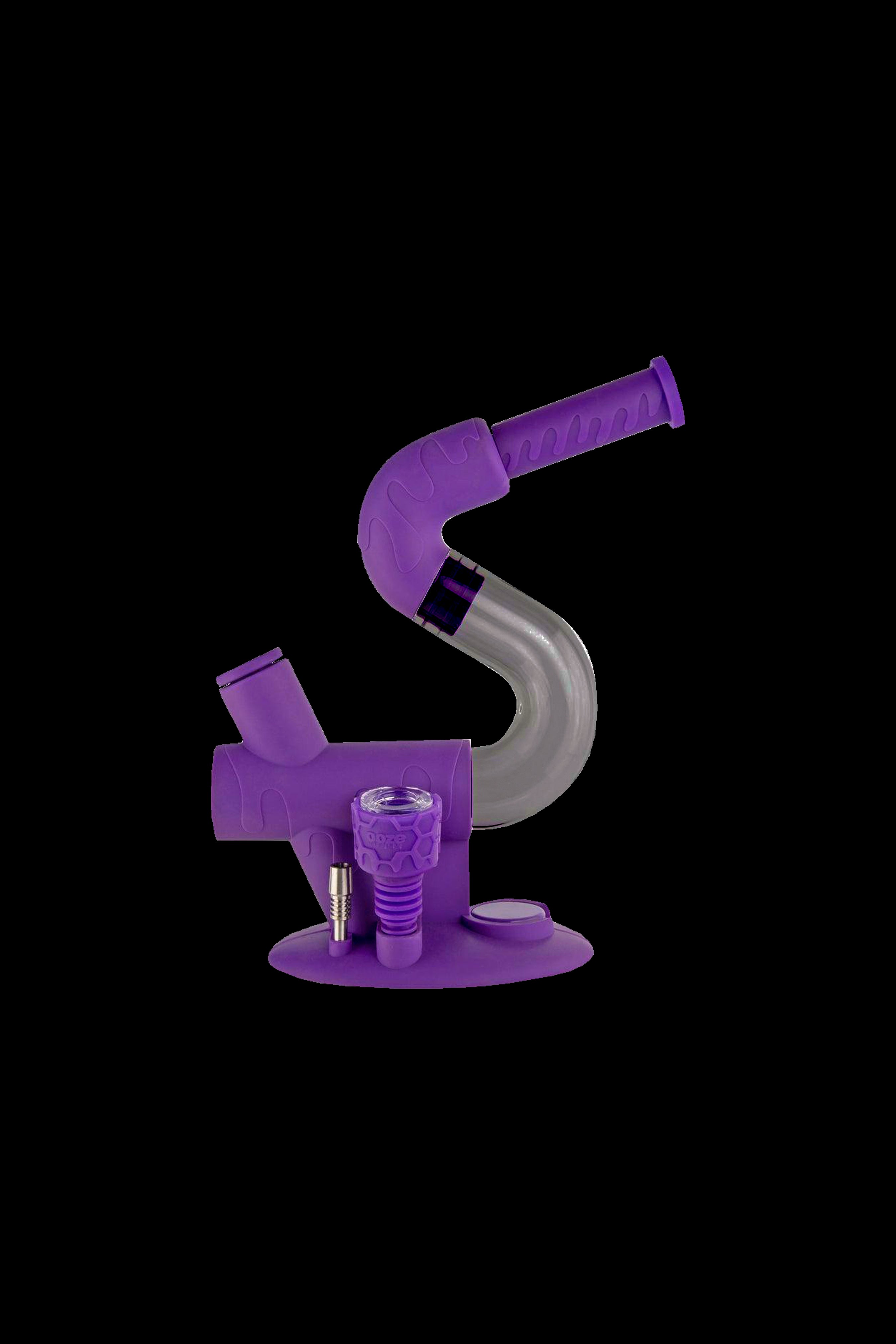 Ooze Swerve 4-in-1 Hybrid Silicone and Glass Water Pipe - The Ultimate Smoking Companion