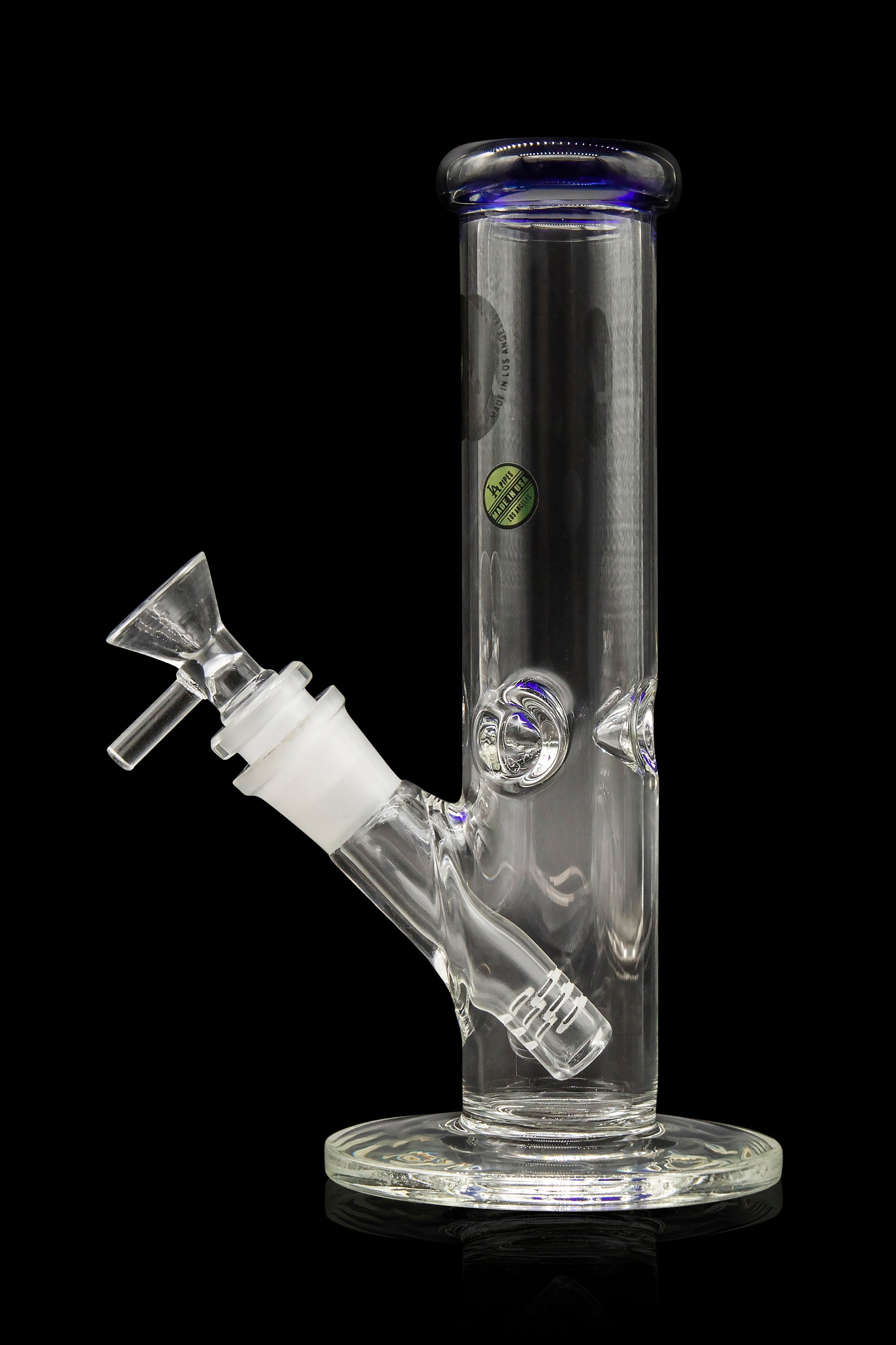 LA Pipes Borosilicate Glass Straight Tube Bong - A Timeless Classic