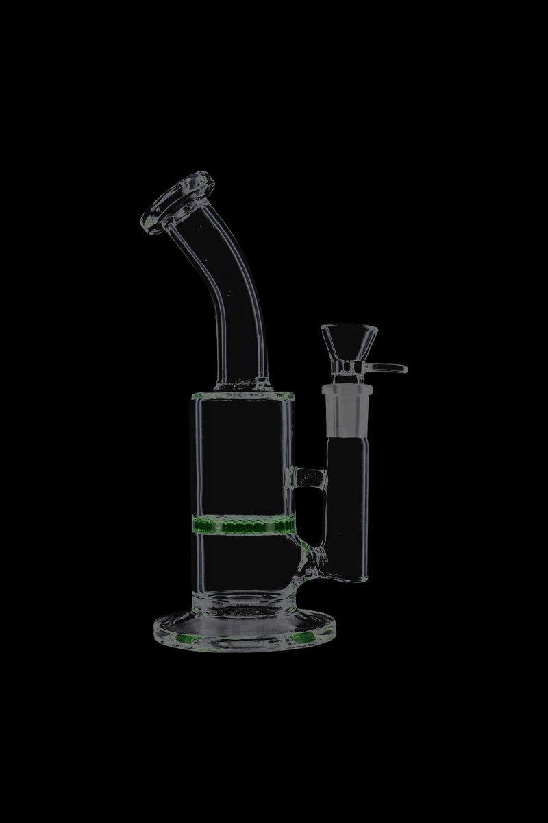 Stylish 9-Inch Glass Bubbler with HoneyComb Disc Perc