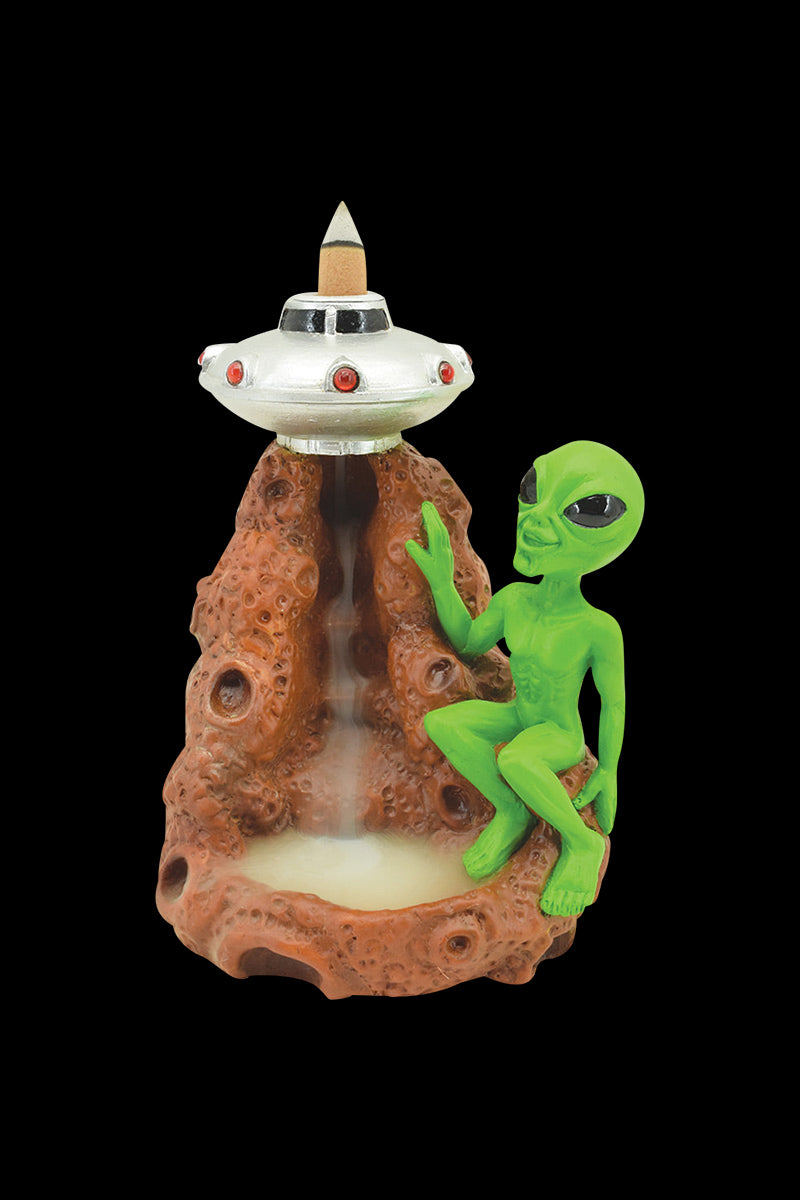 Stunning Alien & Spaceship Incense Burner