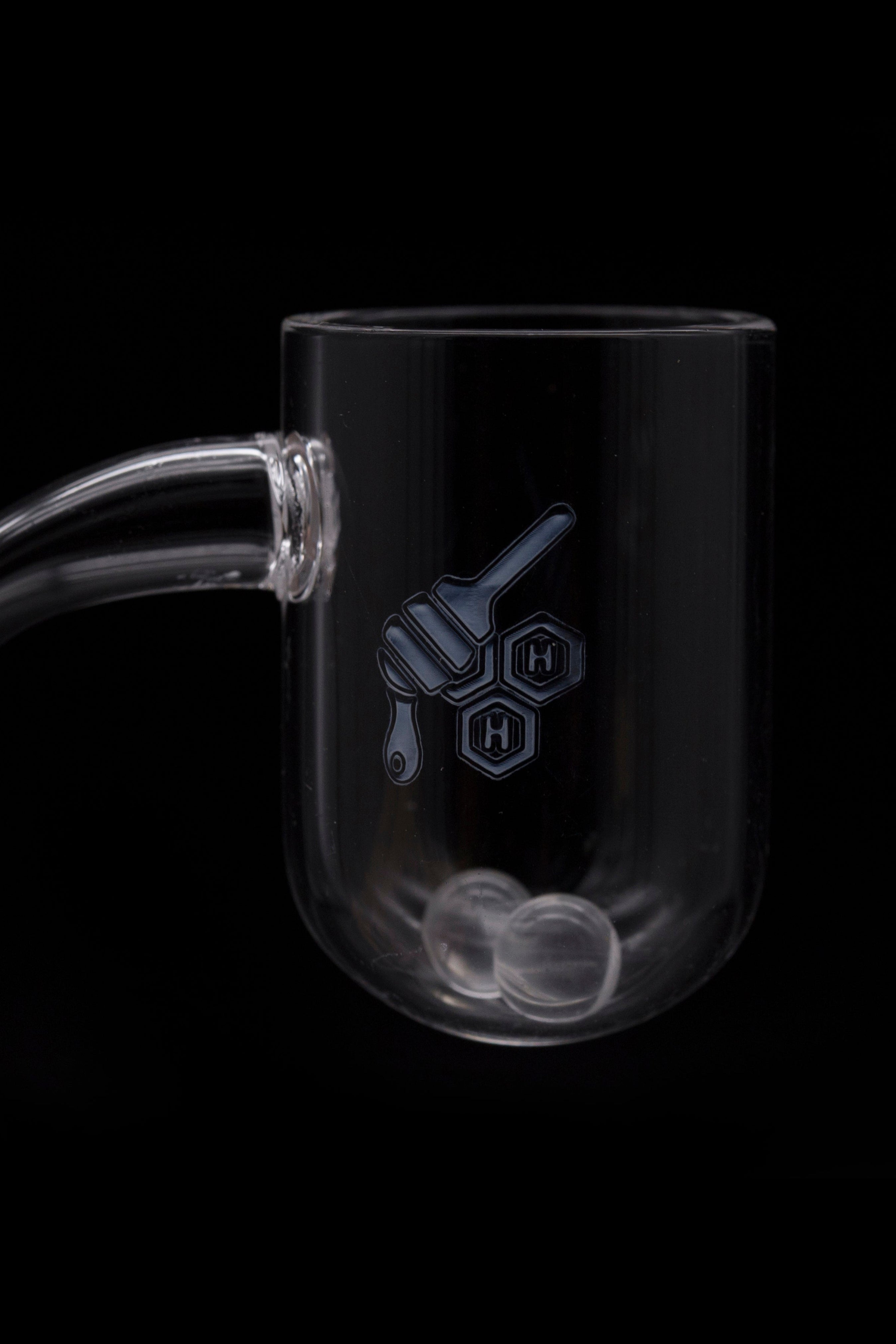Honeybee Herb Honey Cyclone Quartz Banger - Yellow Line: Elevate Your Dabbing Experience