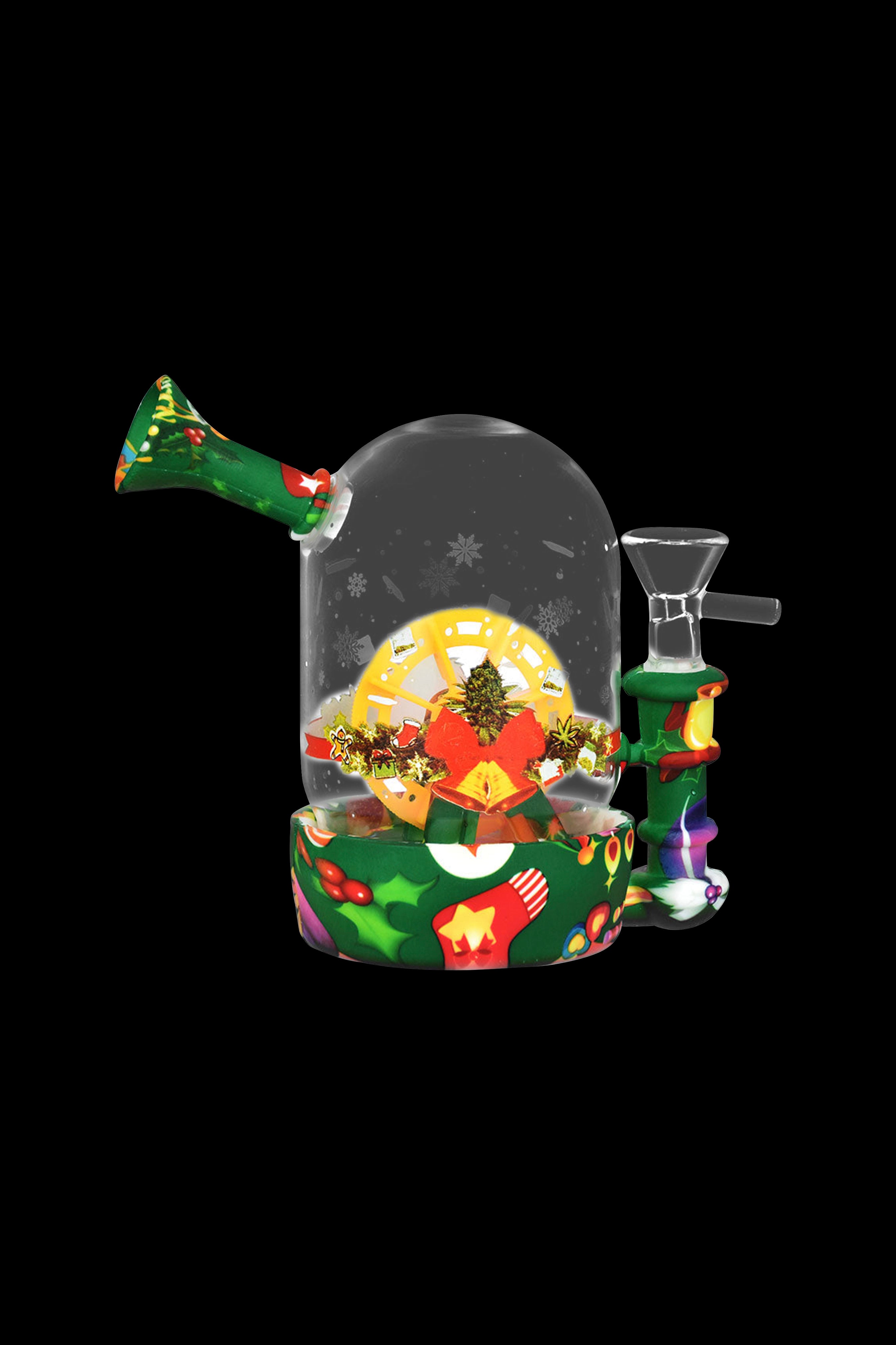 Festive Christmas Waterwheel Bell Jar Water Pipe