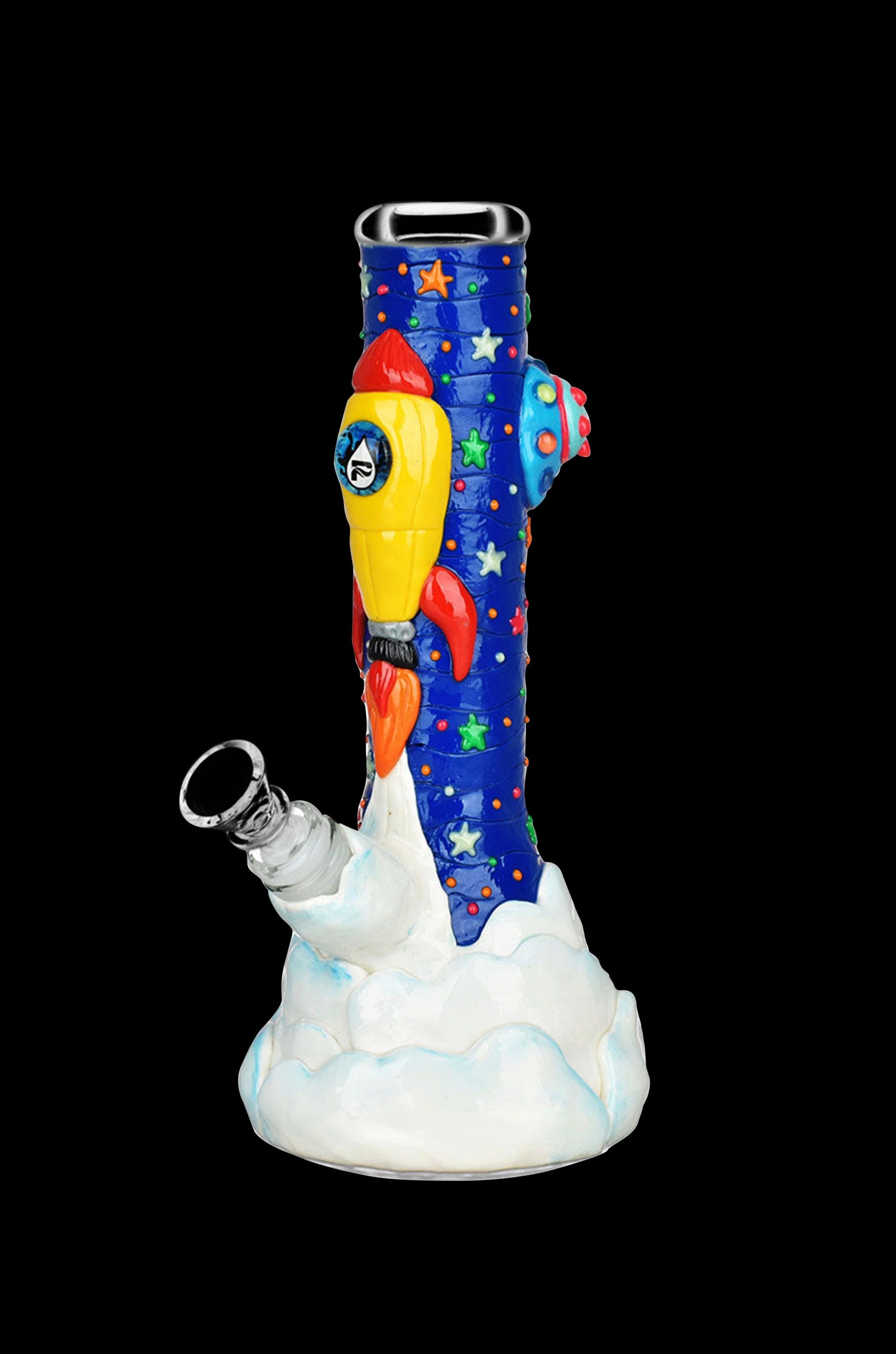 Pulsar Rocketship Glow-in-the-Dark Beaker Bong