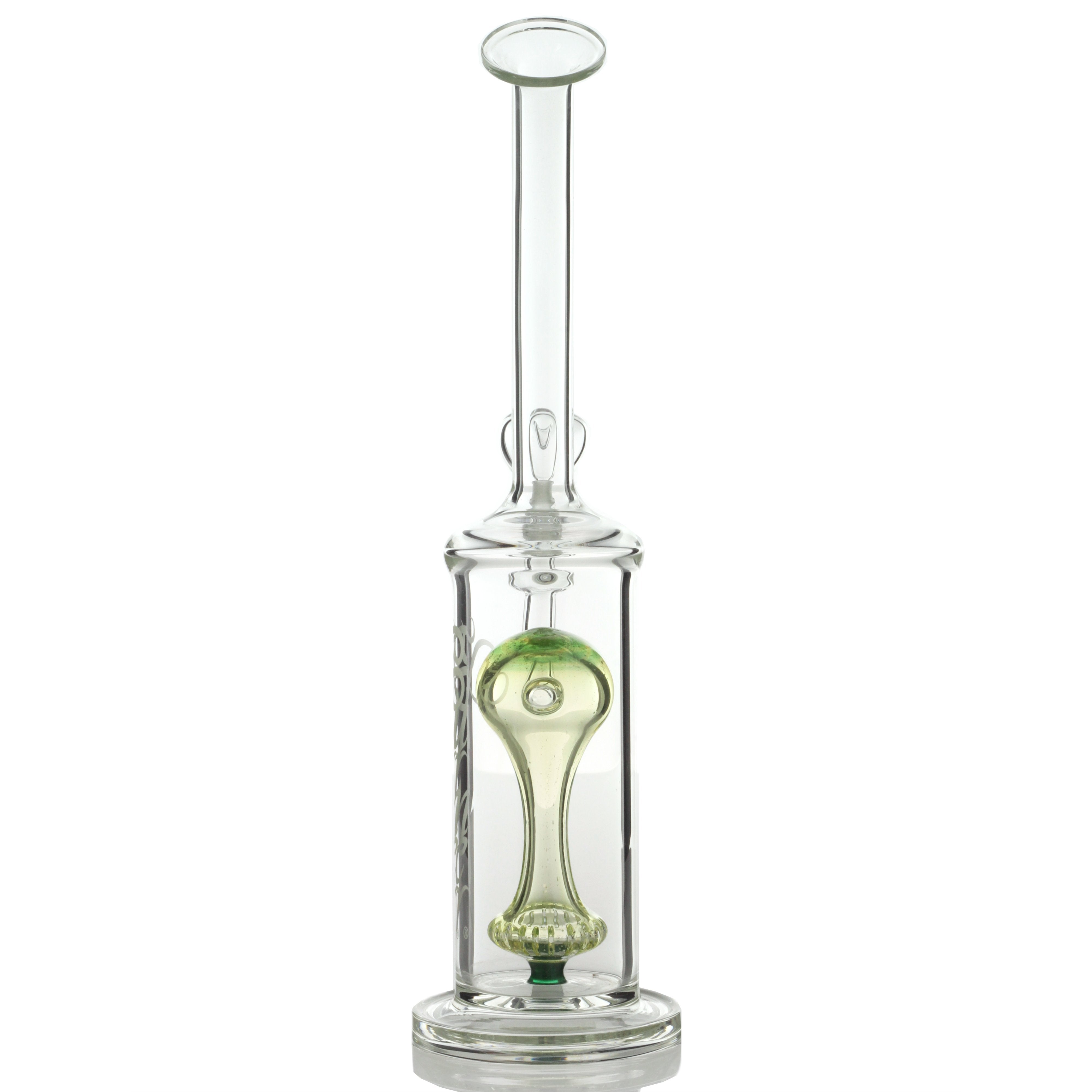Burner Glassworks Illuminati Showerhead: Fat Can Bent Neck Rig - A Must - Have!