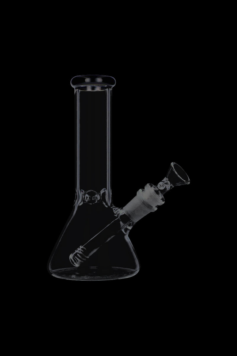 Exquisite Glass Beaker Base Ice Bong with Vibrant Colored Mouthpiece