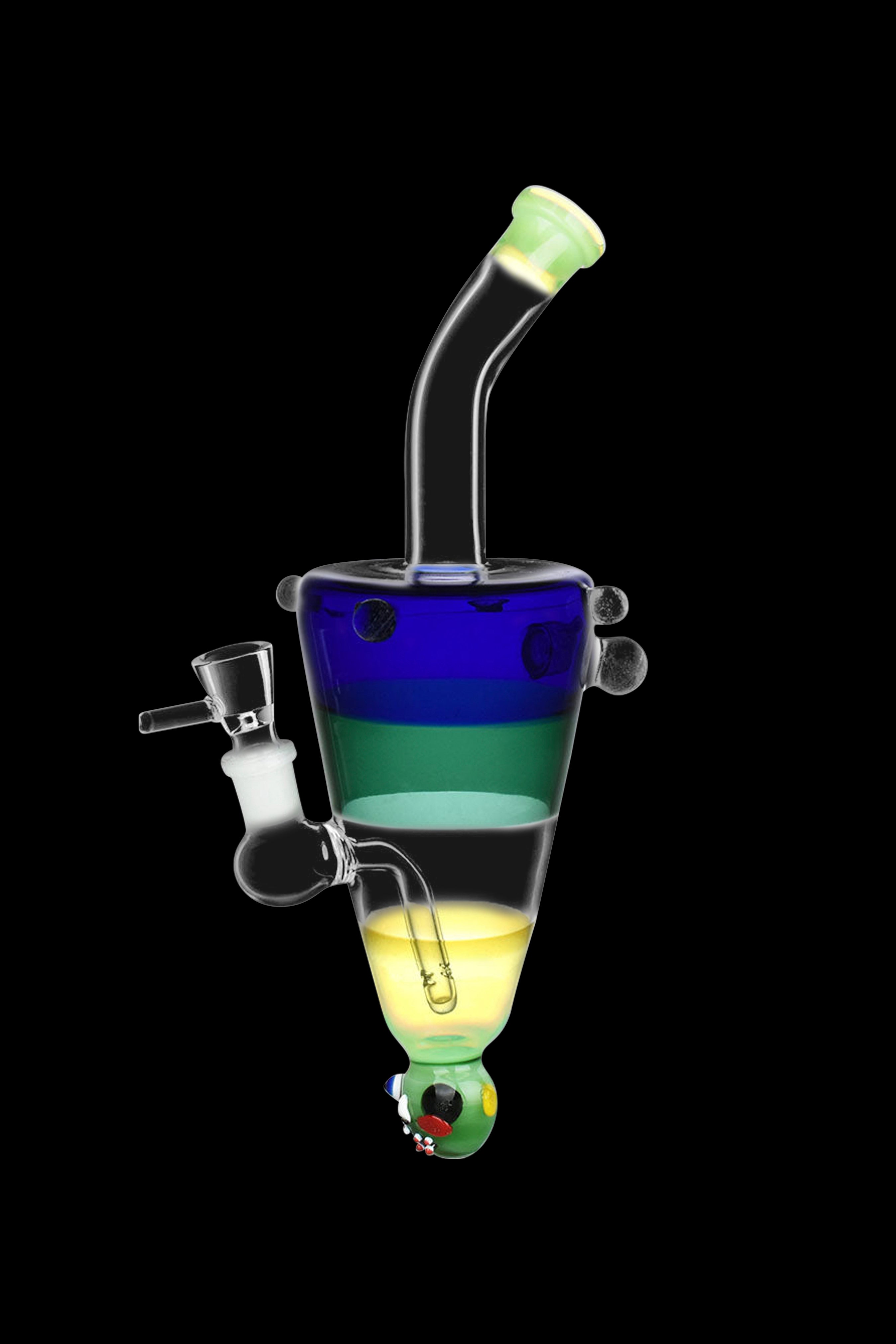 Spooky Glow-in-the-Dark Lazy Glass Water Pipe