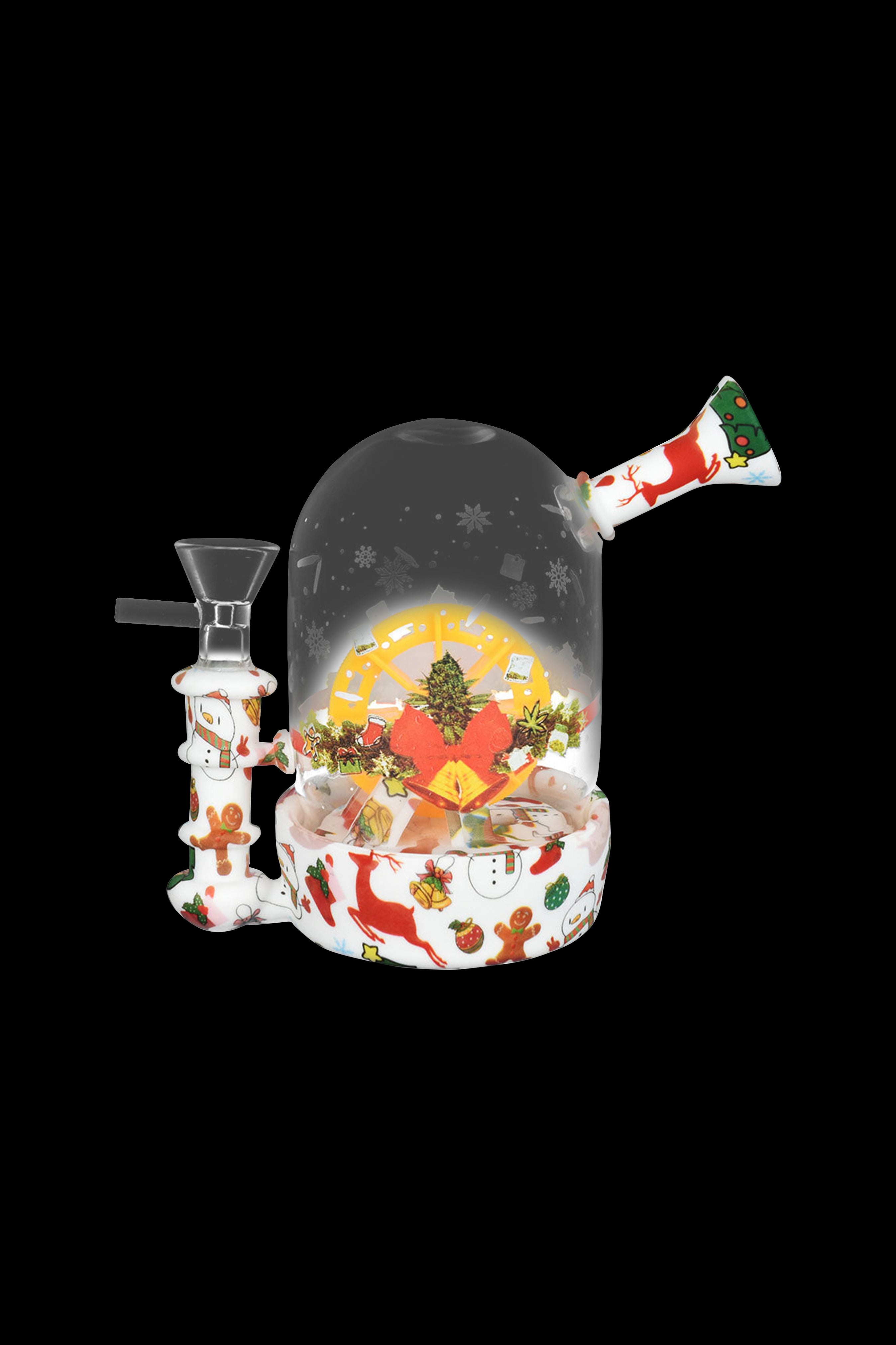 Festive Christmas Waterwheel Bell Jar Water Pipe
