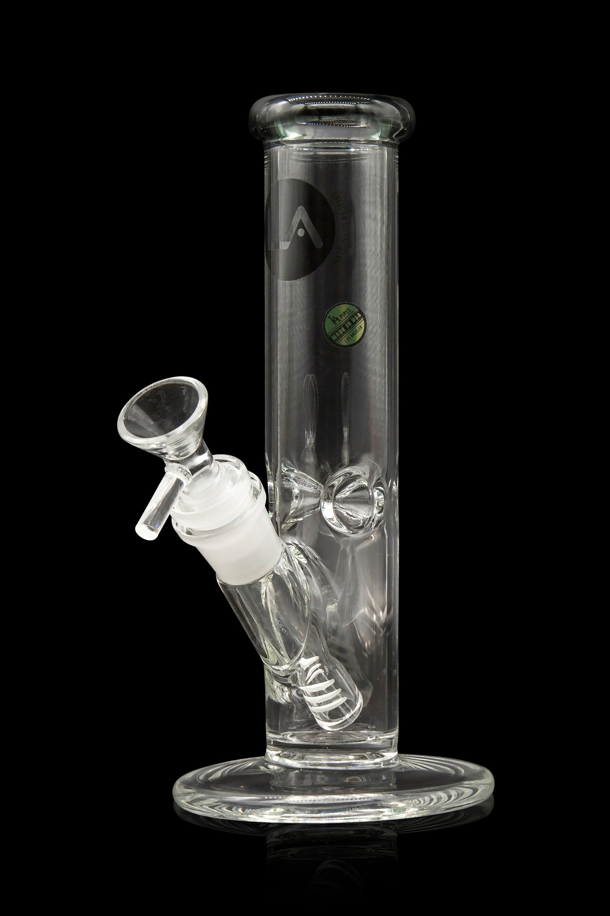LA Pipes Borosilicate Glass Straight Tube Bong - A Timeless Classic