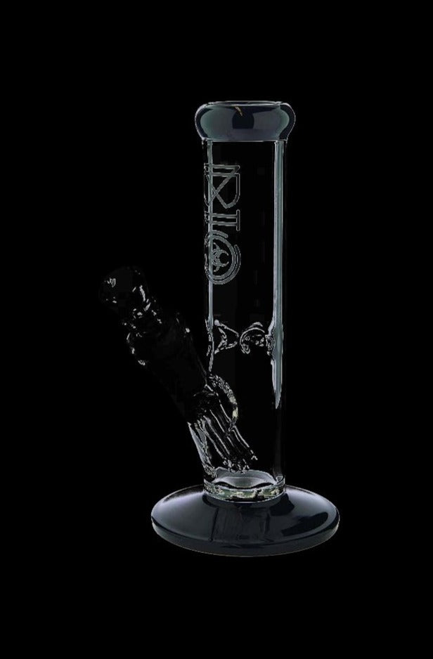 Bio Hazard Glass Straight Ice Bong with Stunning Color Accents