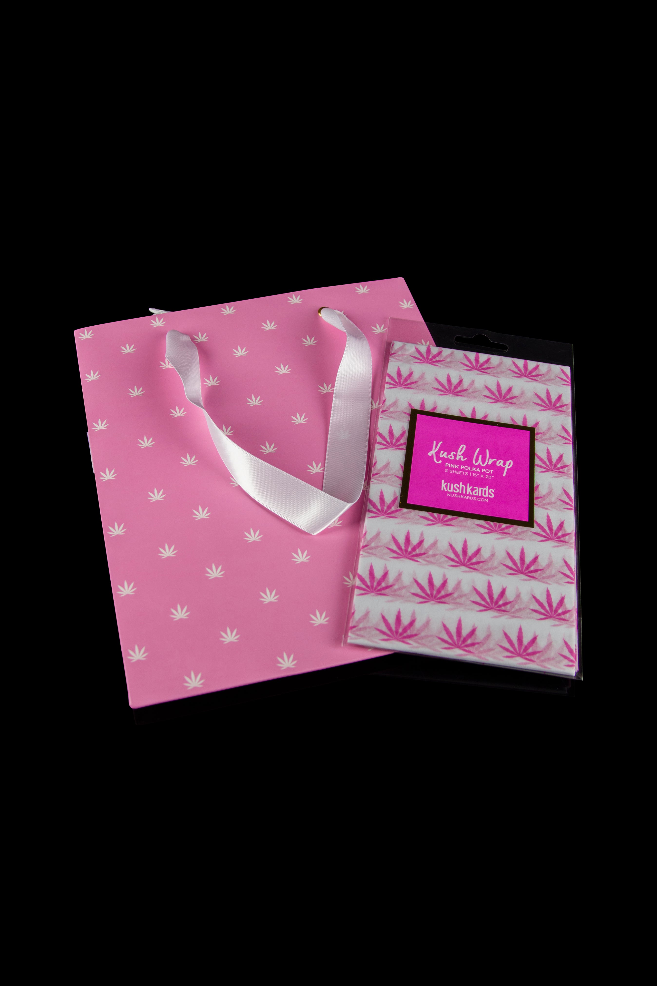 KushKards Premium Cannabis - Themed Gift Bag & Tissue Paper Set