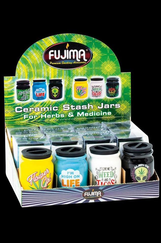 Fujima's Fun 12-Pack Ceramic Herb Storage Jars