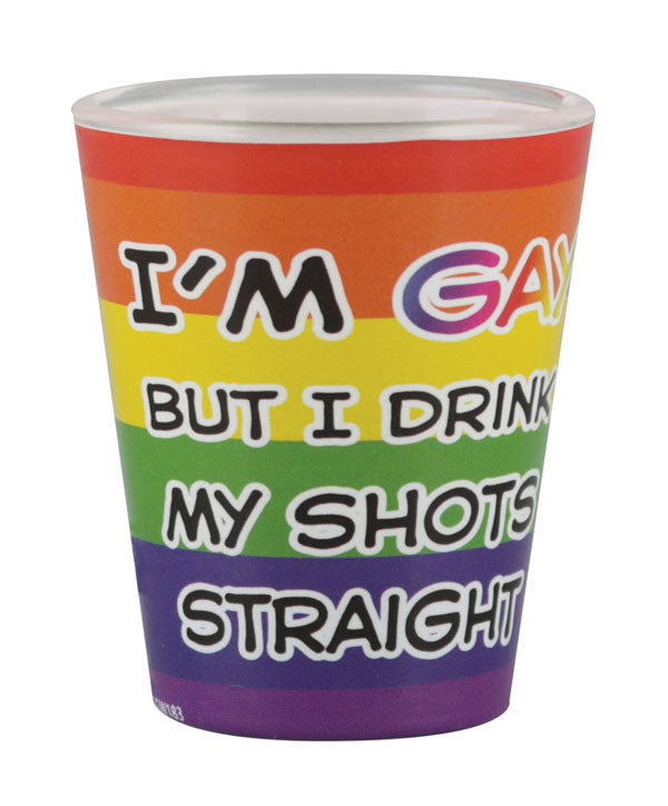 Pride-Infused Gay/Straight Shot Glass