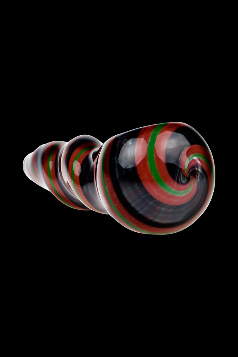 G-Spot Rasta Stripes Glass Spoon Pipe - A Colorful Collector's Dream