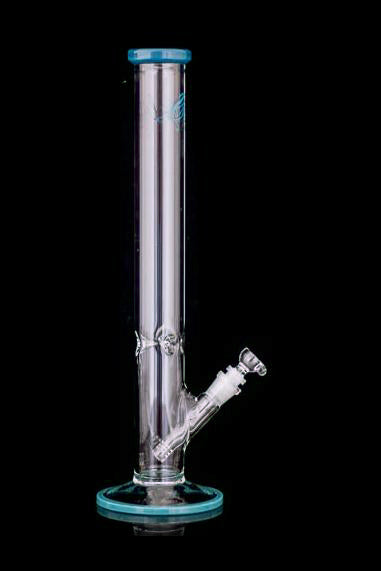 Envy Glass Stunning Straight Tube Bong with Vibrant Colored Accents