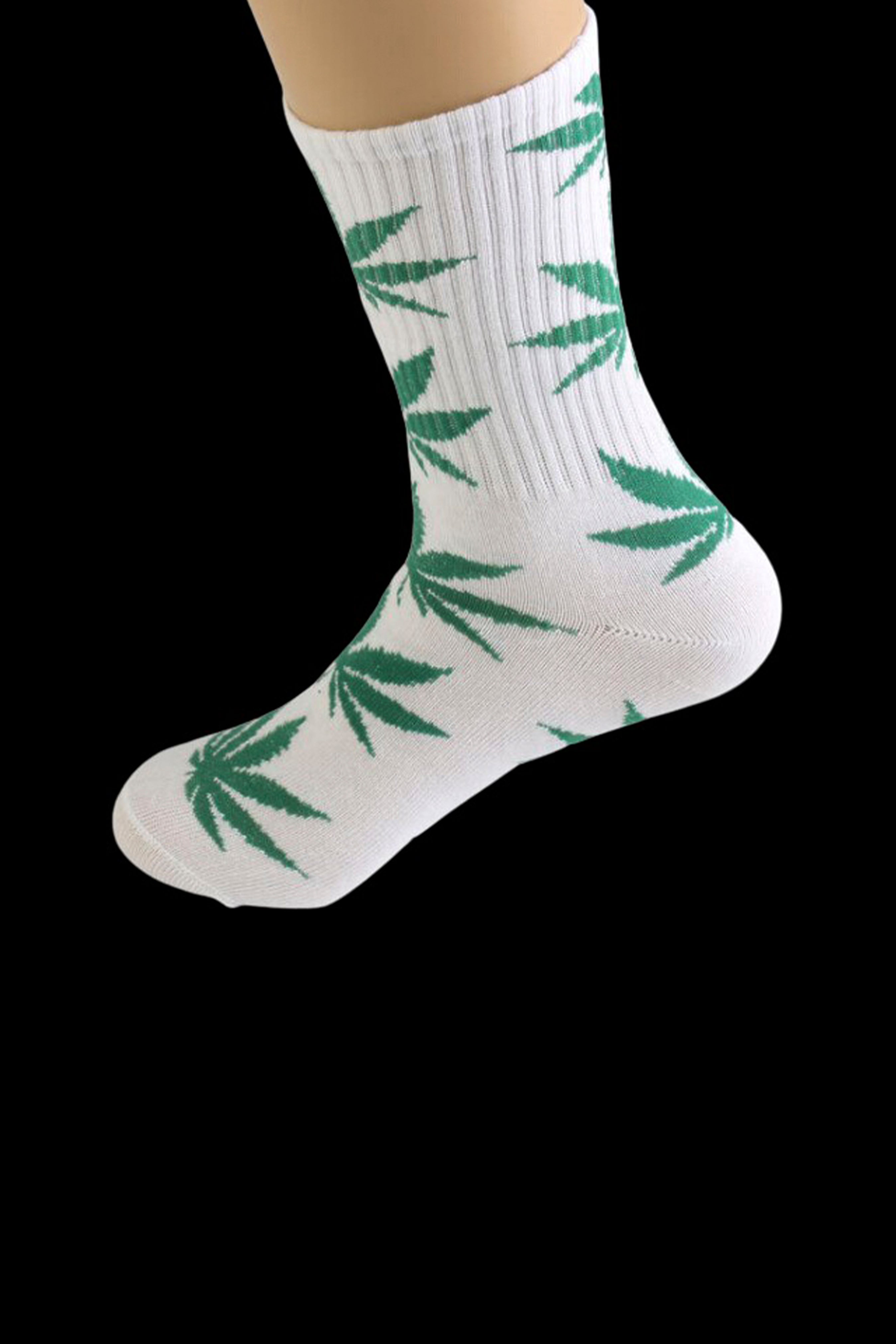 Cloud 8 Cannabis Leaf Cotton Crew Socks - The Ultimate 420 Companion