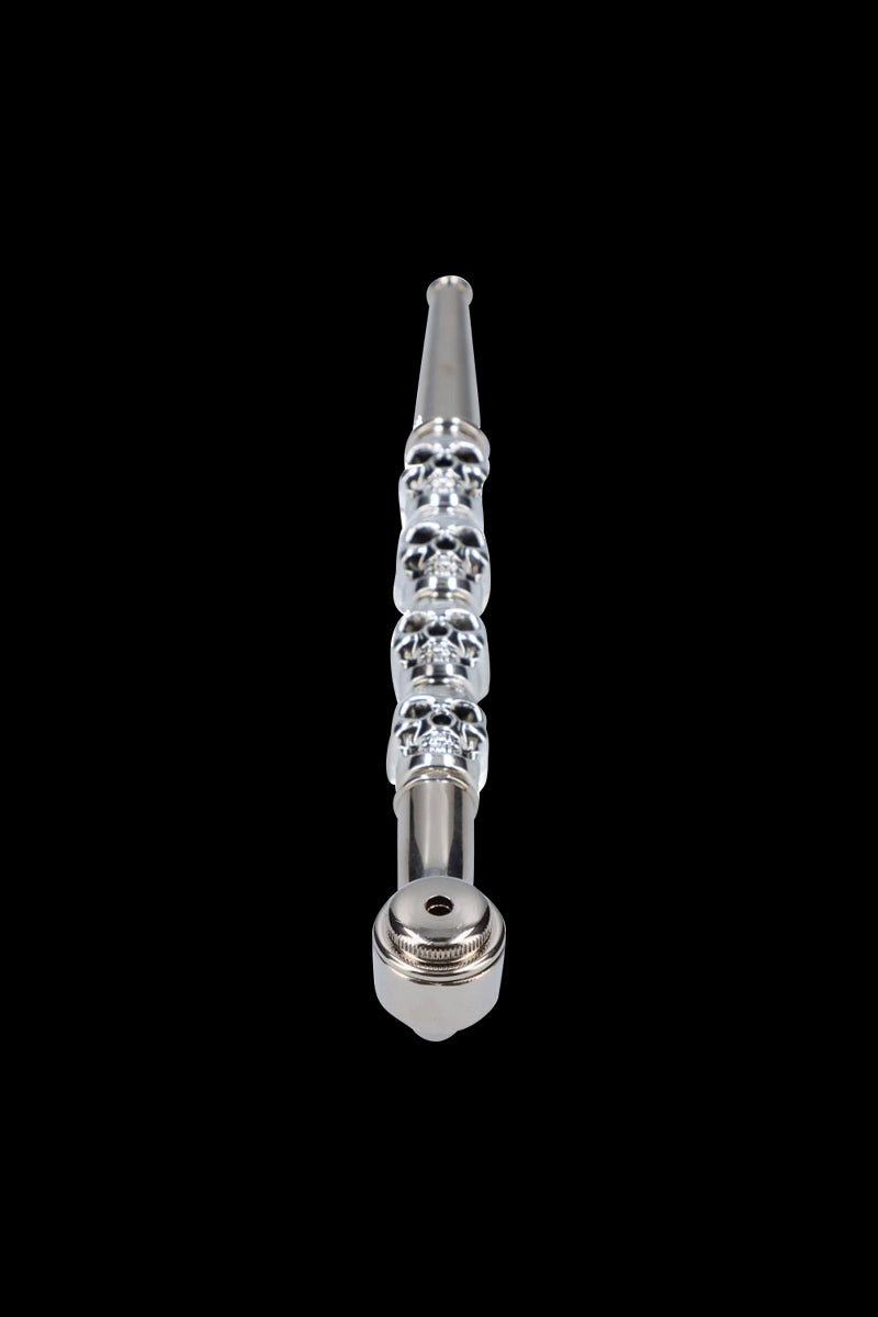 Cool 6.5-Inch Metal Hand Pipe with Skull Stem