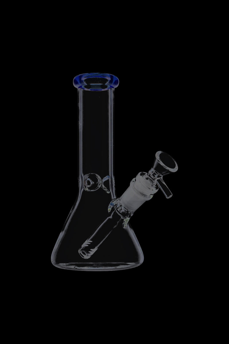 Exquisite Glass Beaker Base Ice Bong with Vibrant Colored Mouthpiece