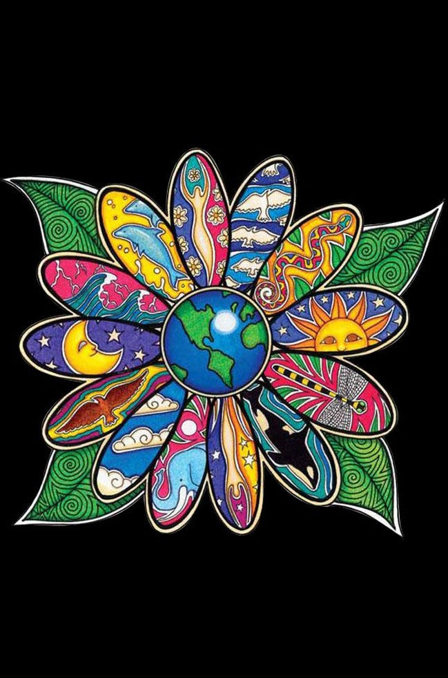 Dan Morris' Earth Blossom Sticker: A Celestial Tribute to Our Planet