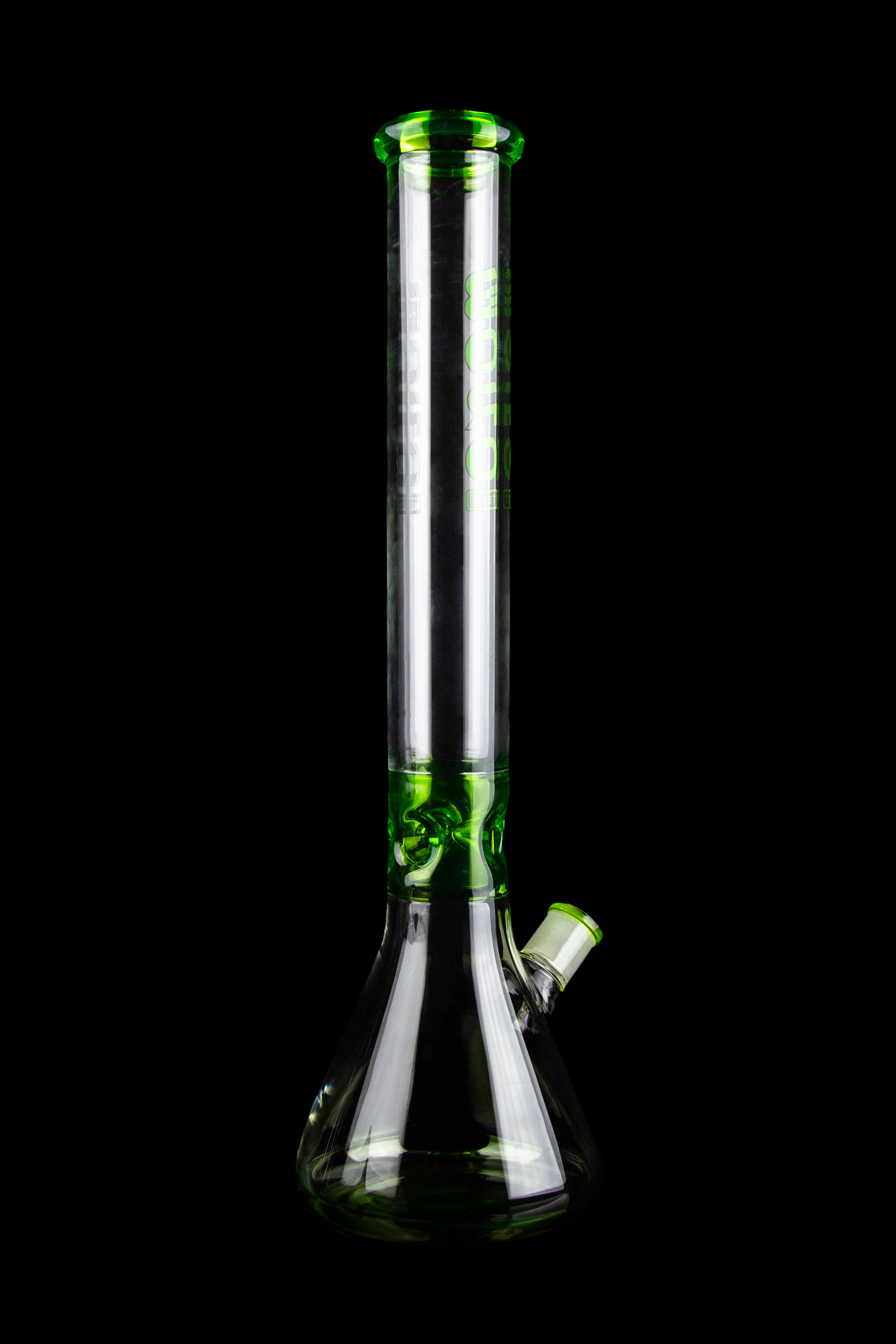 Stunning BoroTech Beaker Bong with Vibrant Color Accents